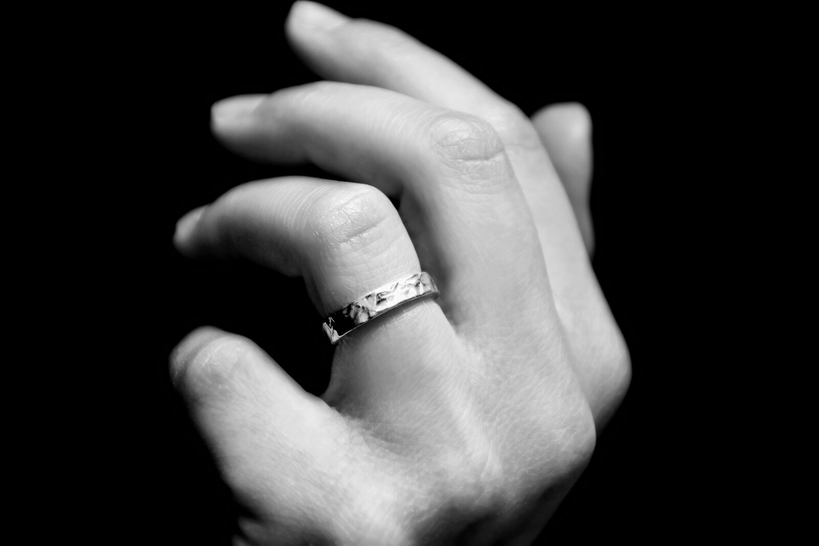 Nikon D7200 sample photo. Hand, ring, black and photography