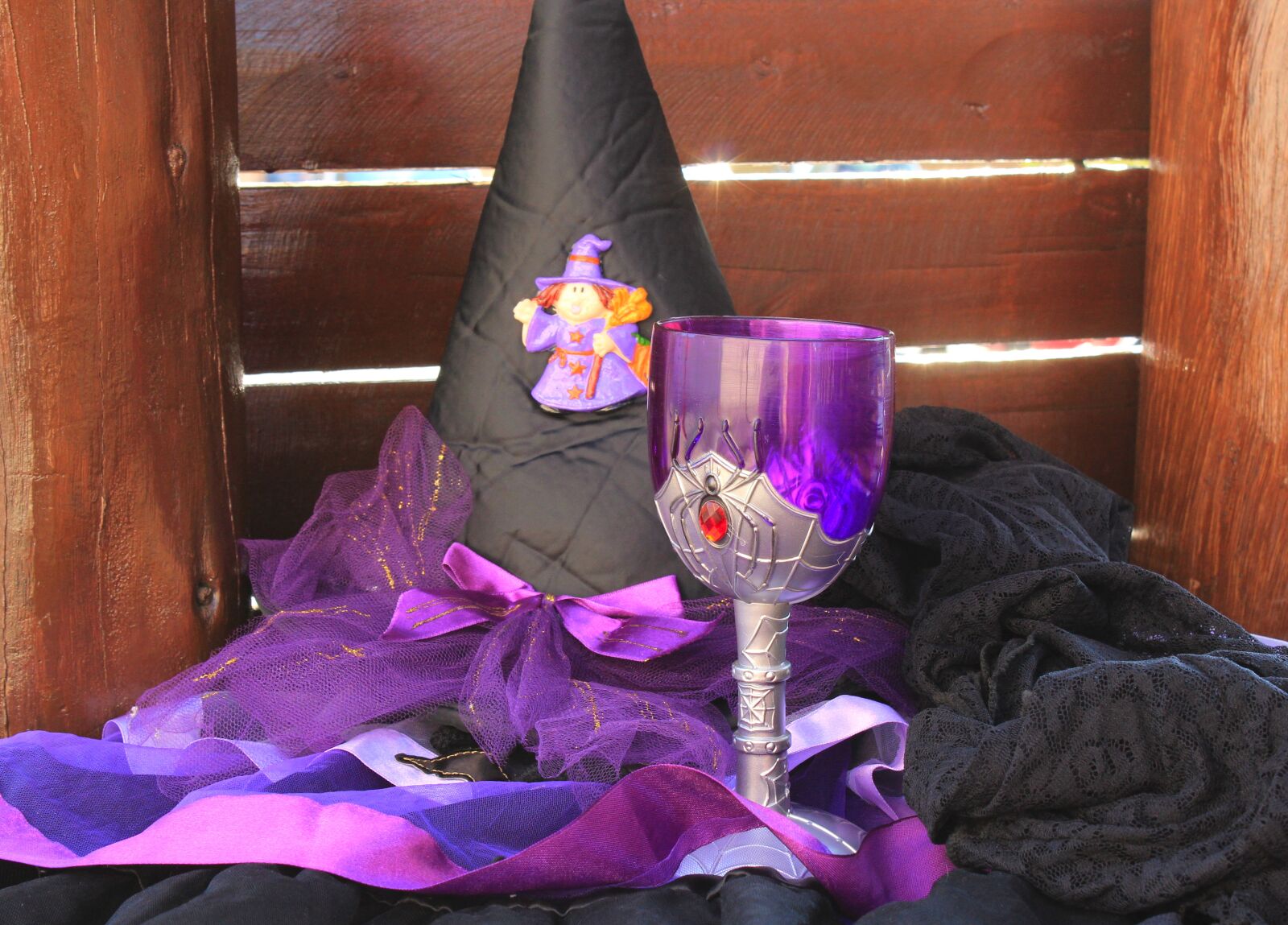 Canon EOS 1200D (EOS Rebel T5 / EOS Kiss X70 / EOS Hi) + Canon EF-S 18-55mm F3.5-5.6 III sample photo. Witch's hat, halloween, purple photography