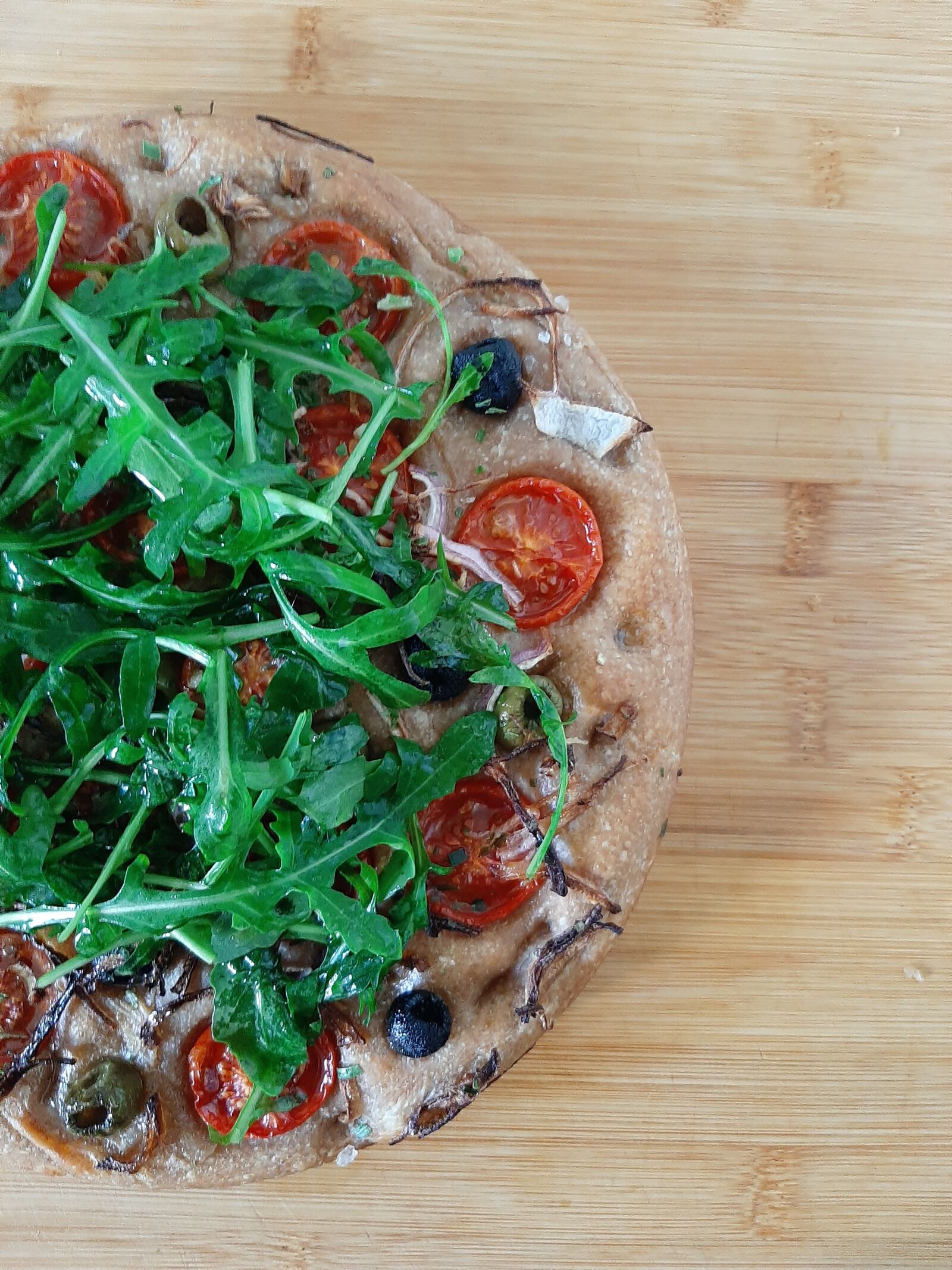 Samsung Galaxy A50 sample photo. Focaccia, whole-wheat flour, sourdough photography