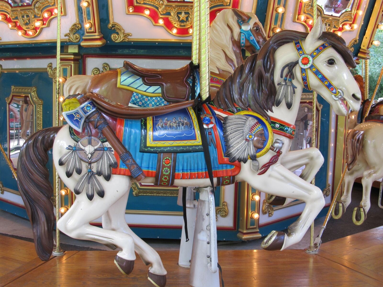 Canon PowerShot SX130 IS sample photo. Wooden horse, carousel, merry photography