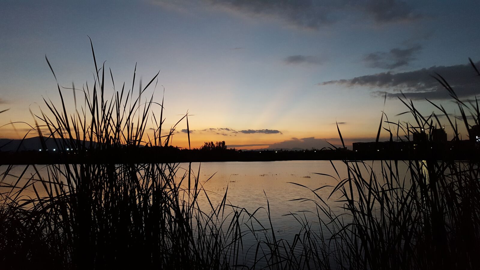 Samsung Galaxy S6 sample photo. Park, sunset, lake photography