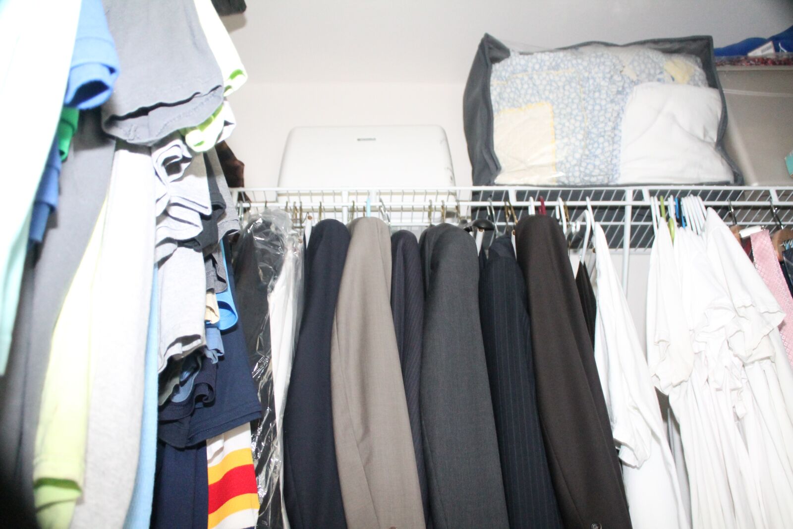 Canon EOS 1100D (EOS Rebel T3 / EOS Kiss X50) sample photo. Closet, organizer hanging, clothes photography