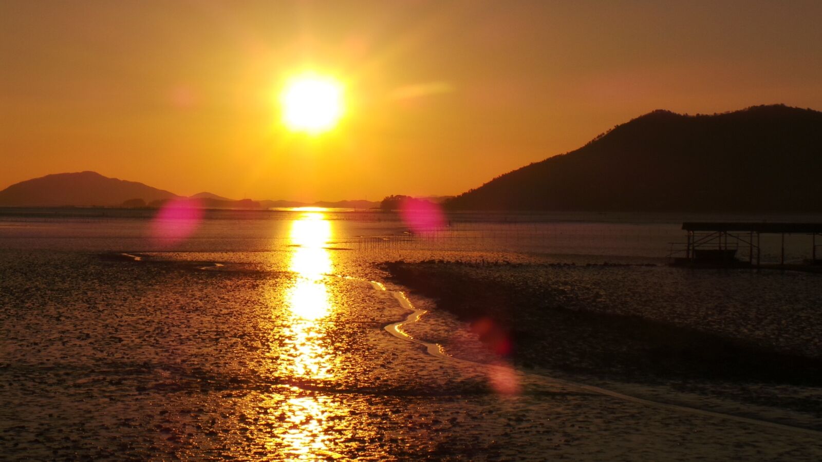 Samsung Galaxy Camera (Wi-Fi) sample photo. Sunset, suncheon bay, tidal photography