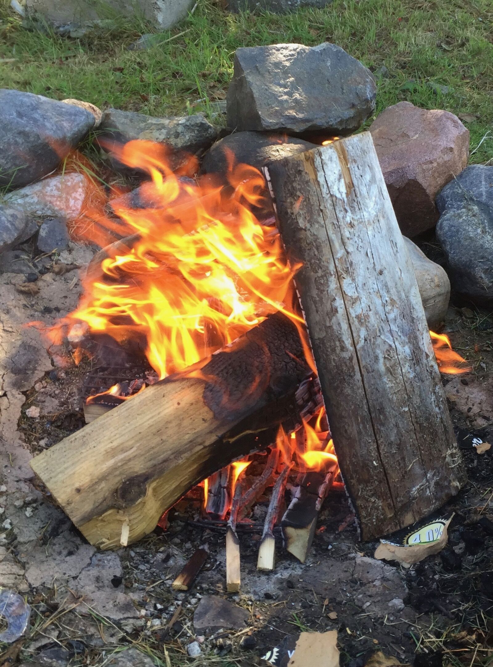 iPhone 6 Plus back camera 4.15mm f/2.2 sample photo. Fire, wood, summer photography