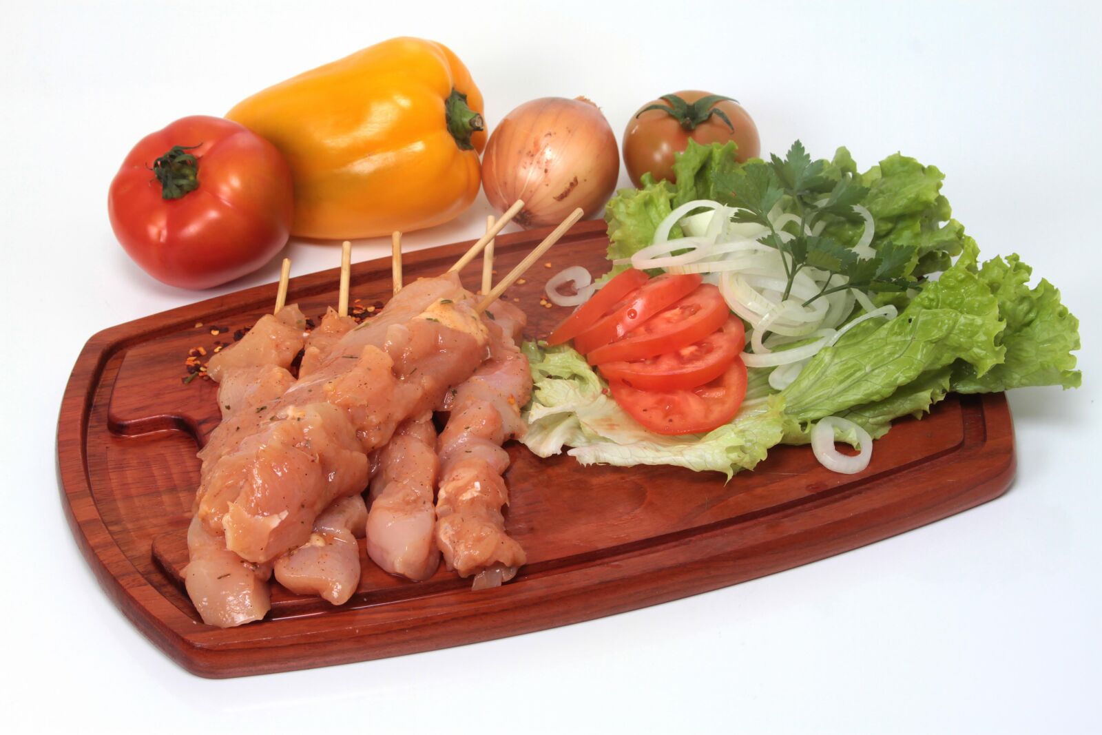Canon EOS 7D sample photo. Barbecue, chicken skewer, skewer photography