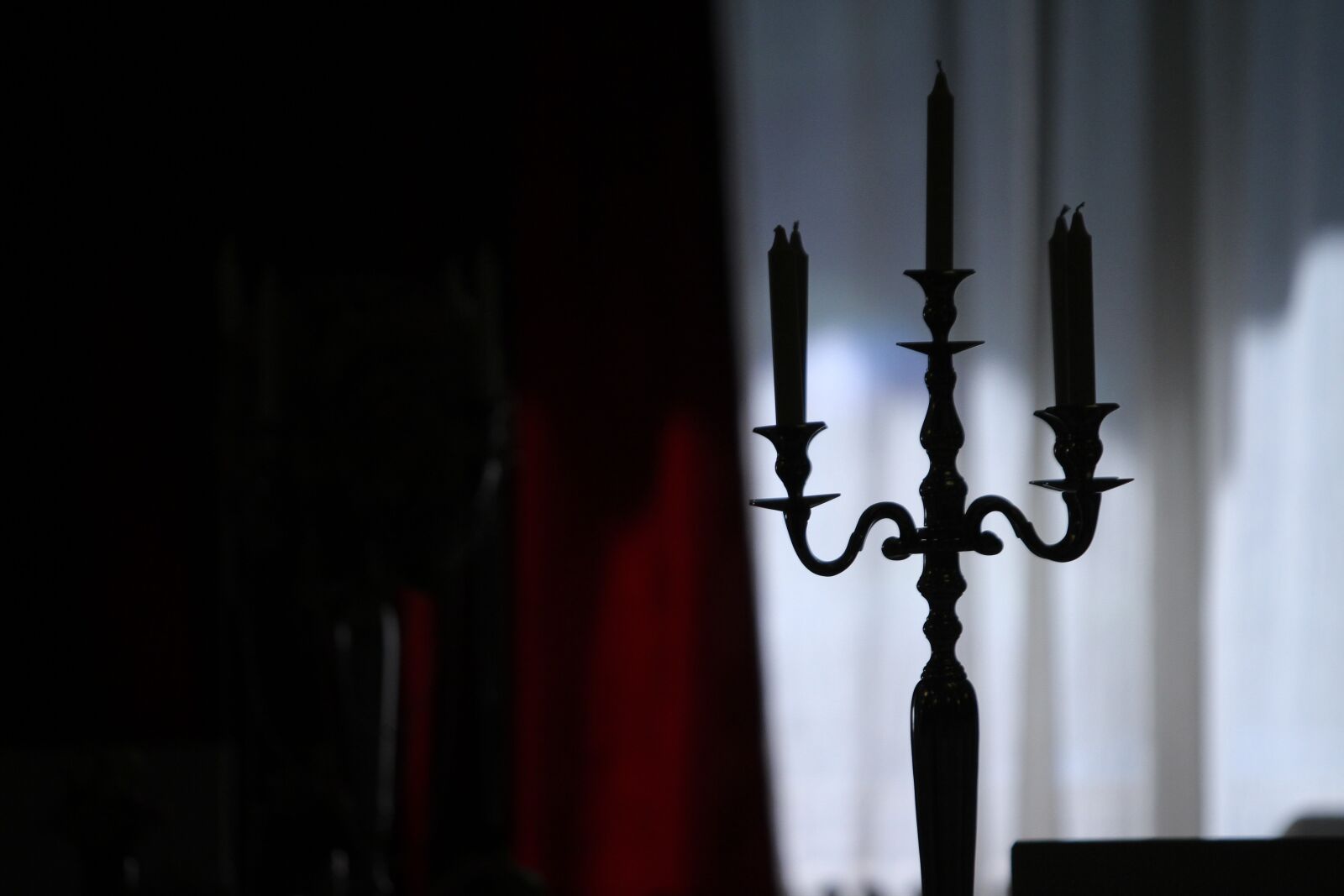 Canon EF 70-200mm F2.8L IS USM sample photo. Candles, candlestick, darkness, room photography