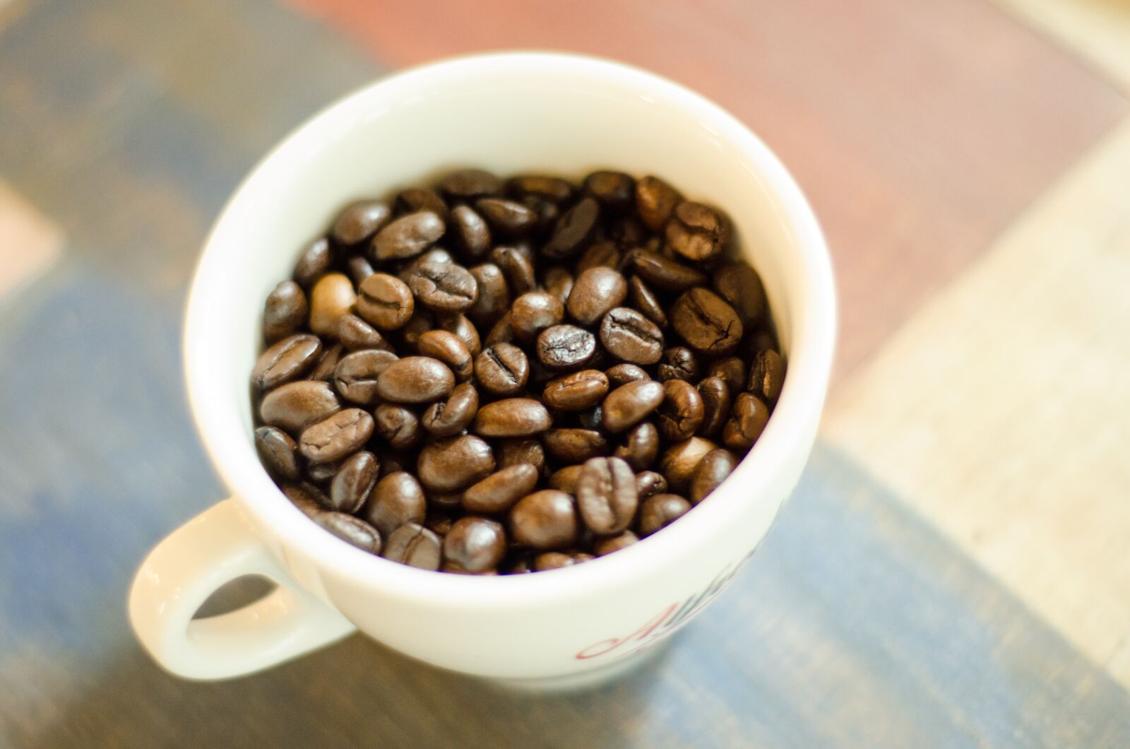 Nikon D7000 sample photo. Coffee beans, cup, coffee photography
