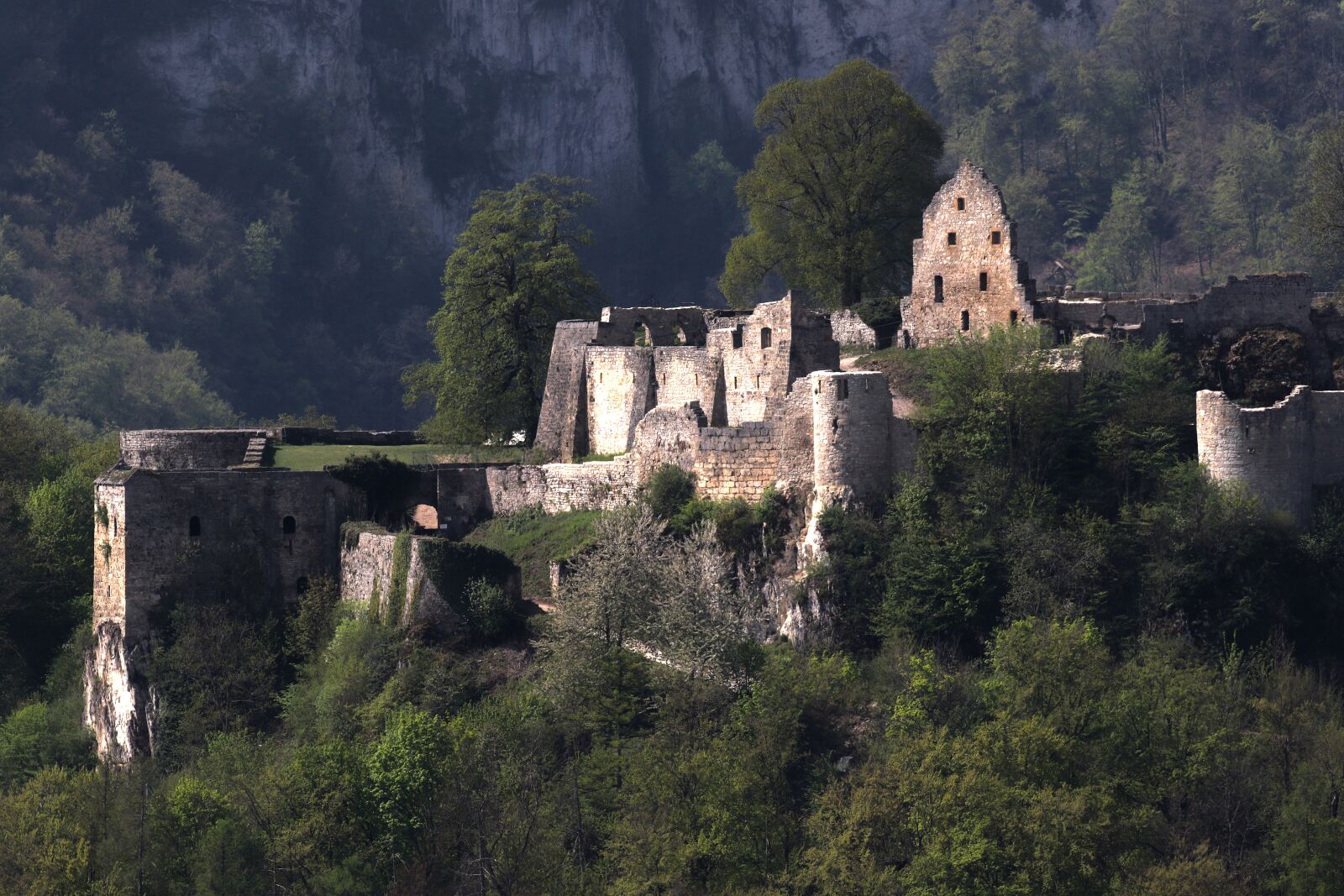 Canon EOS 7D Mark II + Canon EF 100-400mm F4.5-5.6L IS II USM sample photo. Ruin high urach, masonry photography