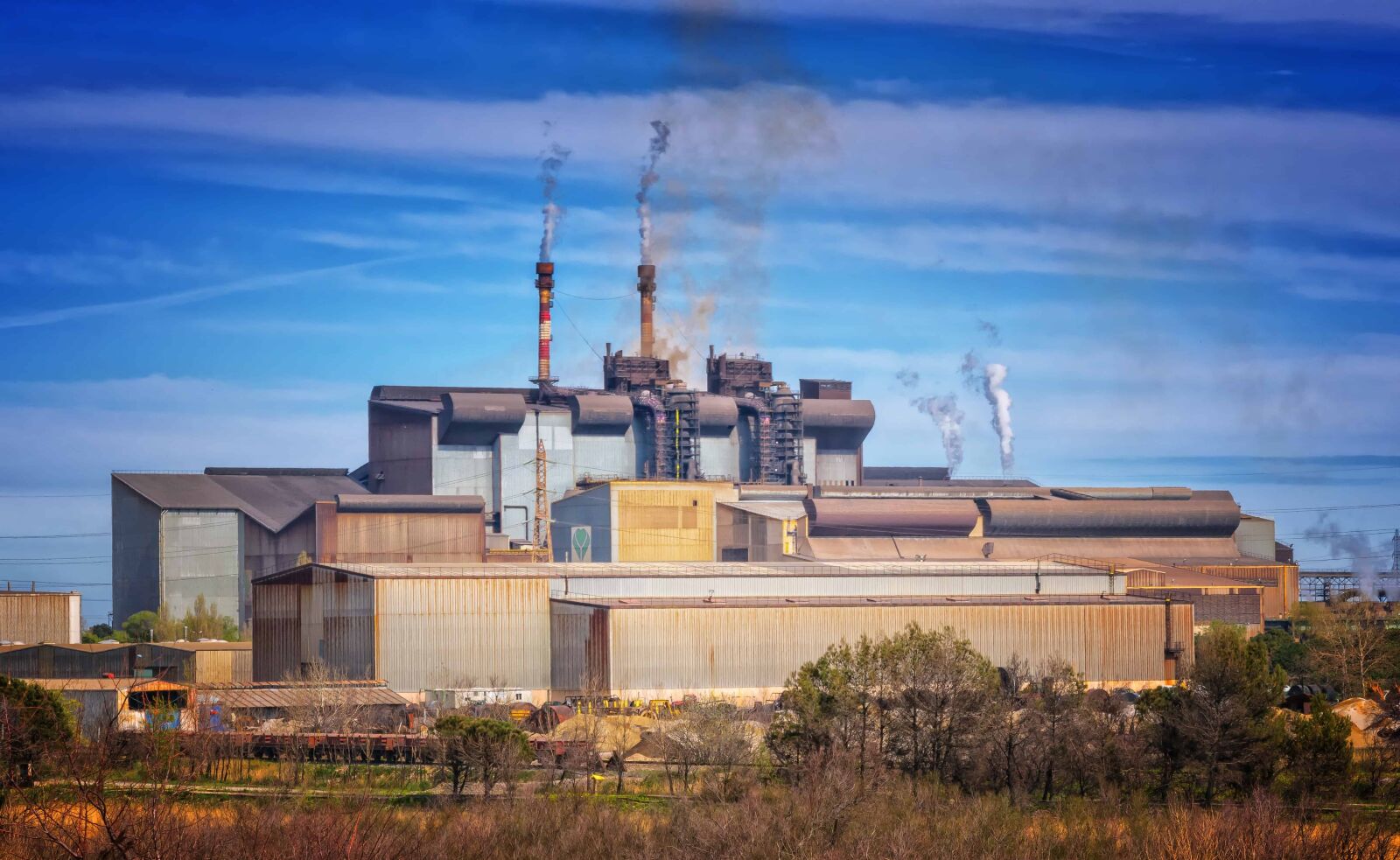 Nikon D3300 sample photo. Factory, smoke, chimney, blue photography