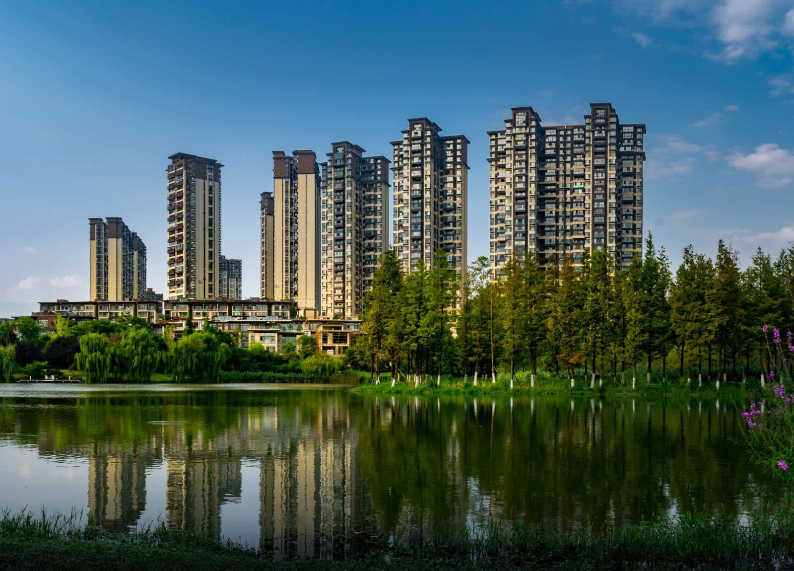 Nikon D3400 sample photo. Building, lake, tree photography
