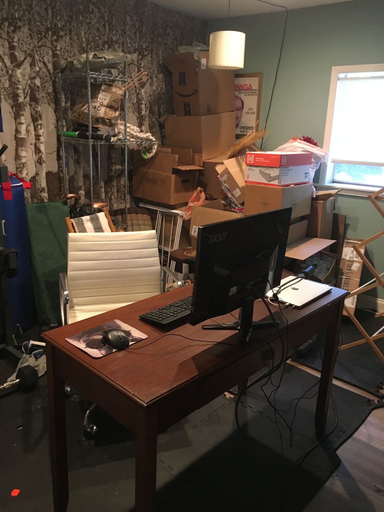 Apple iPhone 6s sample photo. Desk, monitor, messy photography