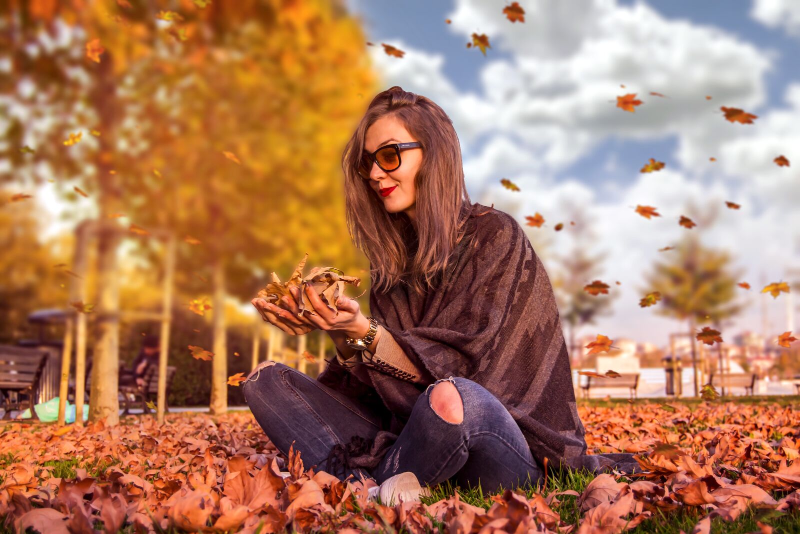 Nikon D3100 sample photo. Model, portrait, autumn photography