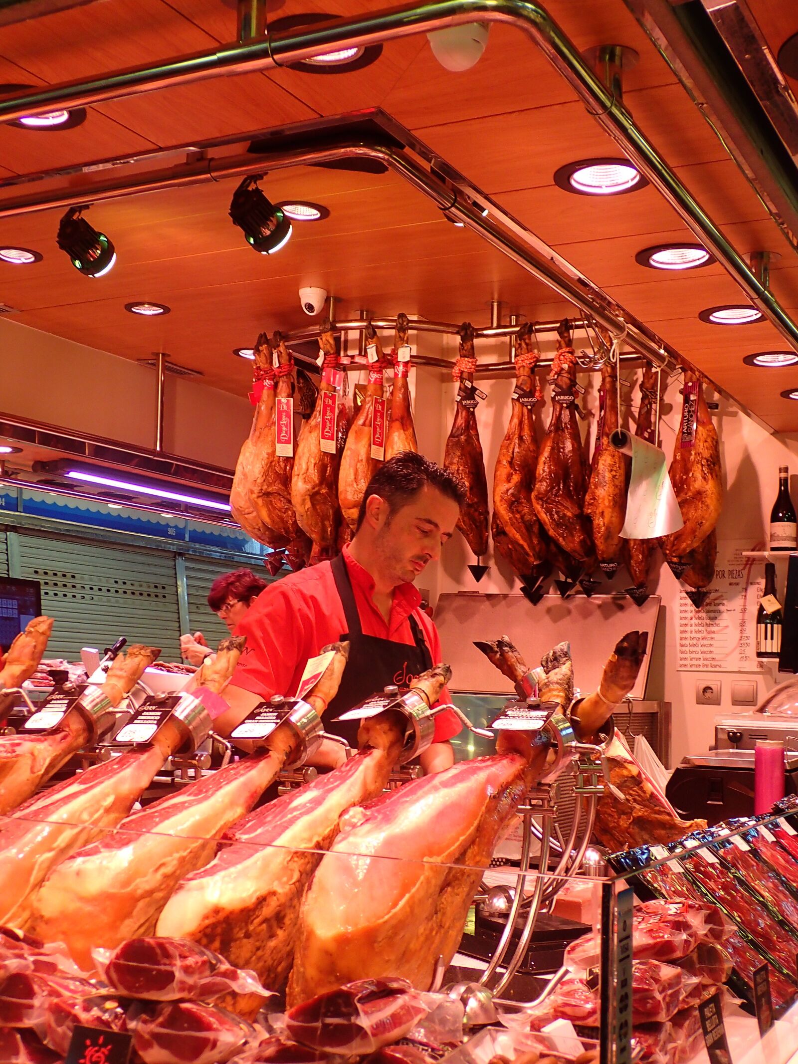 Olympus TG-4 sample photo. Barcelona, meat, market photography