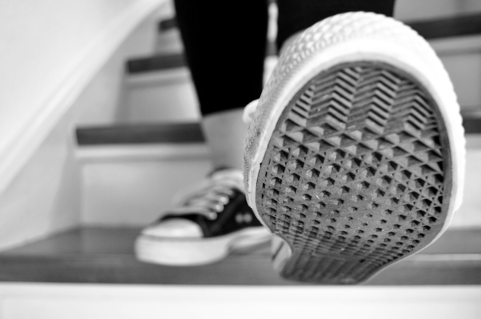 Nikon D5100 sample photo. Stairs, shoes, sneakers photography