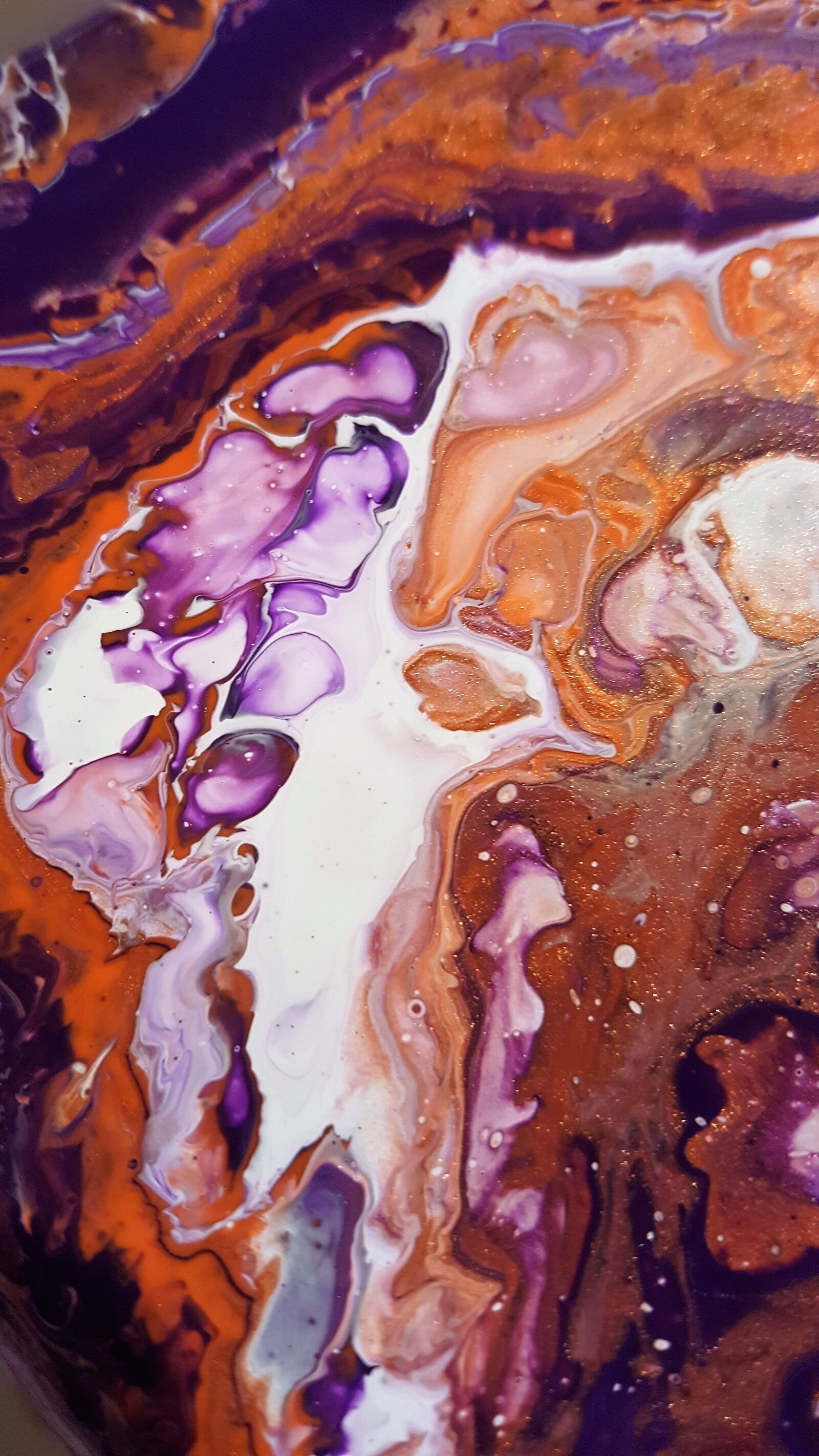 Samsung Galaxy S6 sample photo. Orange, white, fluid painting photography