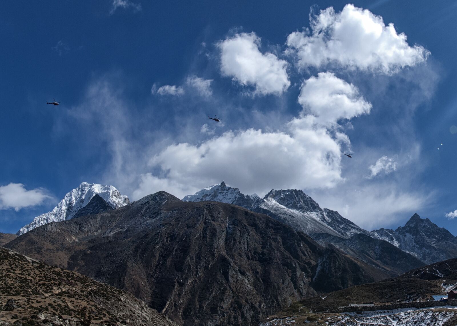 Nikon D80 sample photo. Himalaya, nepal, helicopter photography