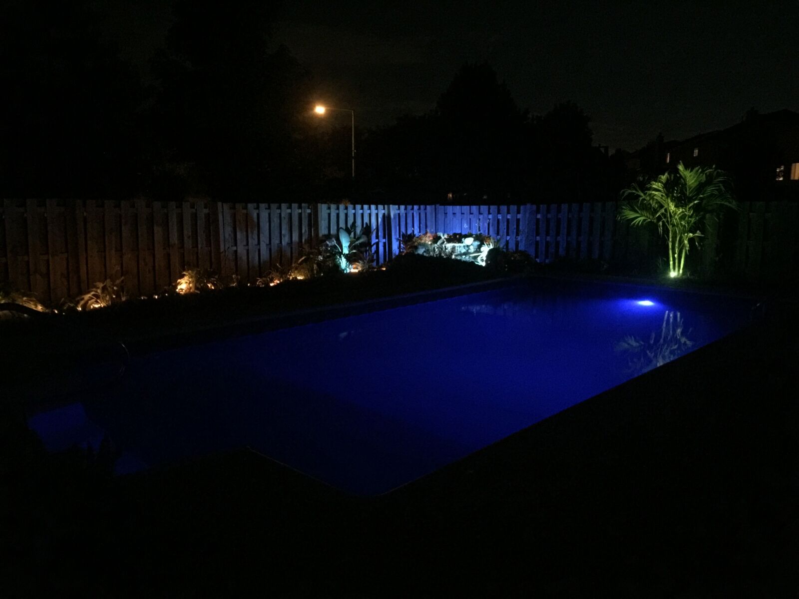 iPhone 6 Plus back camera 4.15mm f/2.2 sample photo. Pool, at, night, in photography