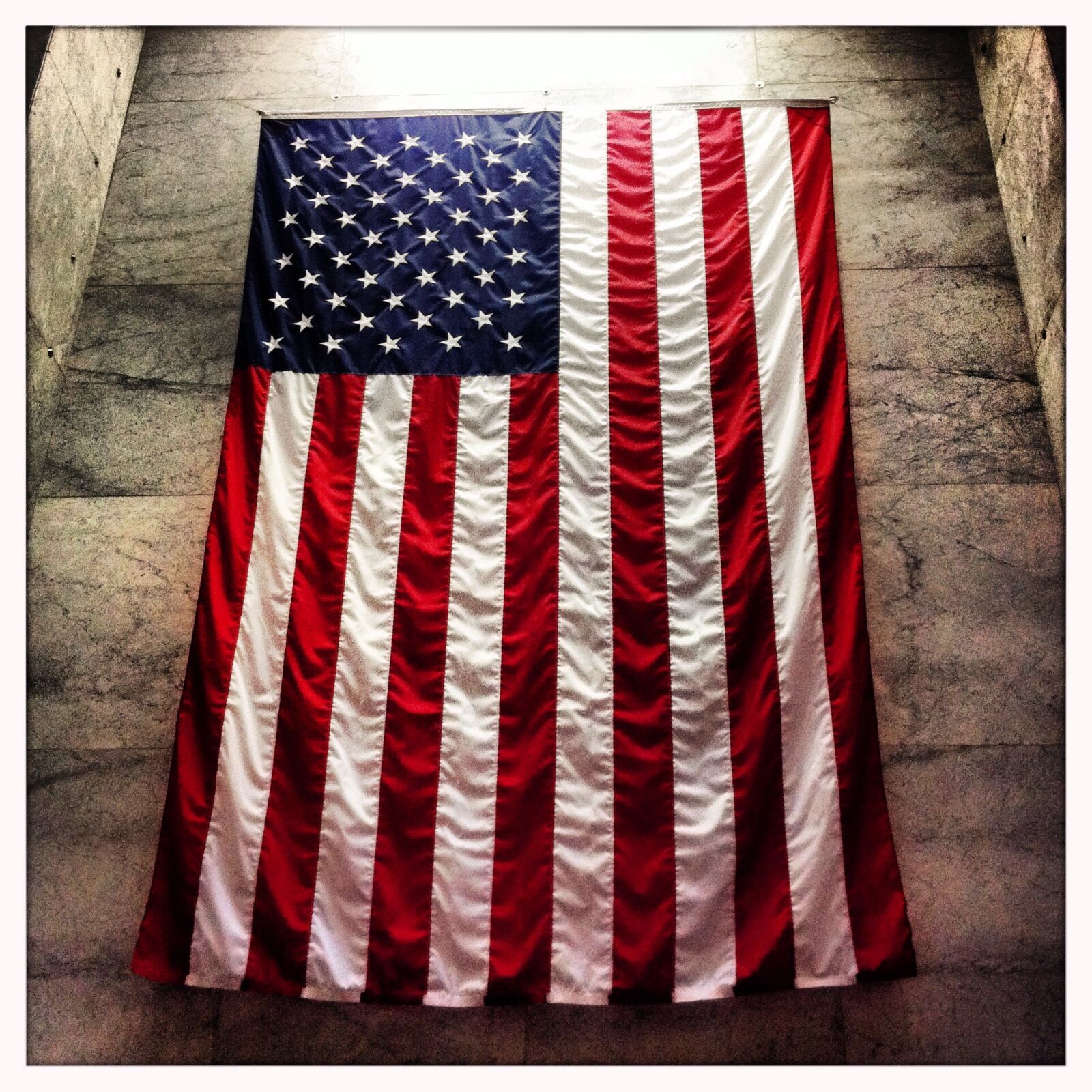Hipstamatic 272 sample photo. American, flag, close, up photography