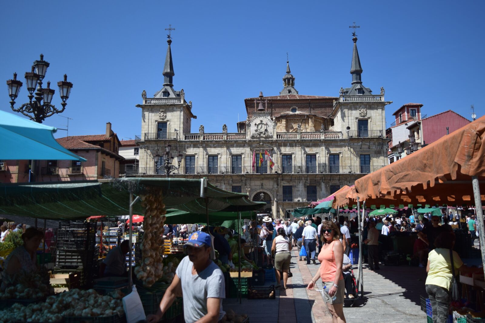 Nikon D3300 sample photo. Leon, market, town hall photography