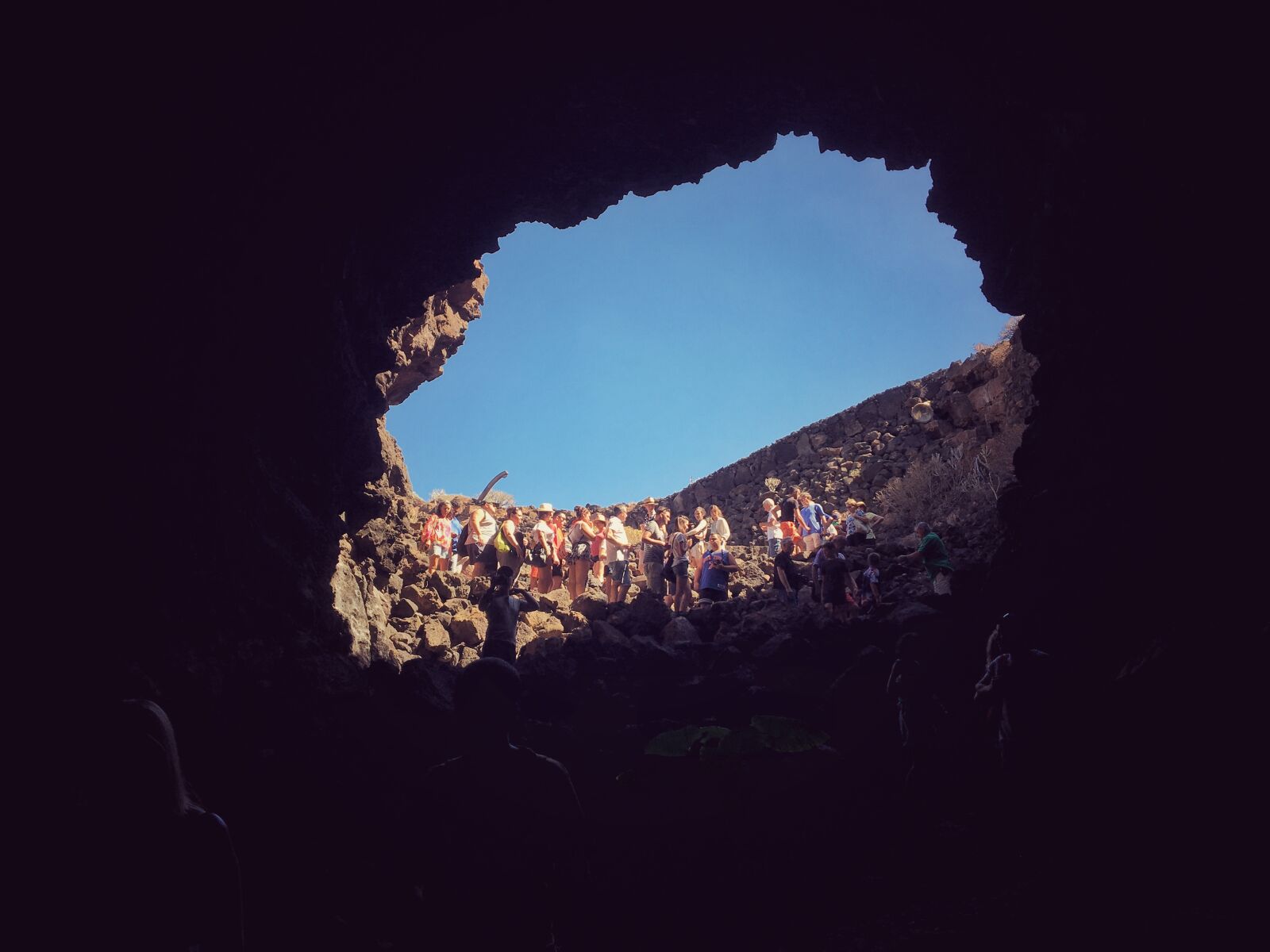 iPhone 6s back camera 4.15mm f/2.2 sample photo. Cave, caves, europe, lanzarote photography