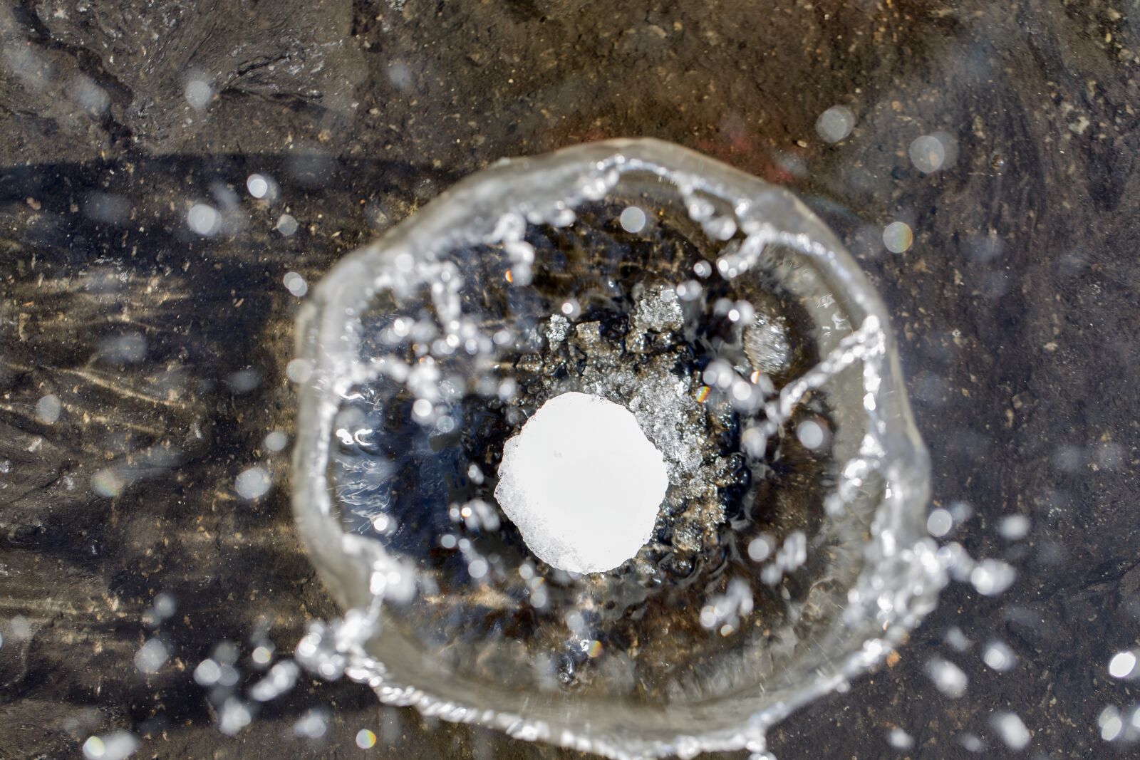 Canon EF 100mm F2.8L Macro IS USM sample photo. Snow ball, splash, puddle photography