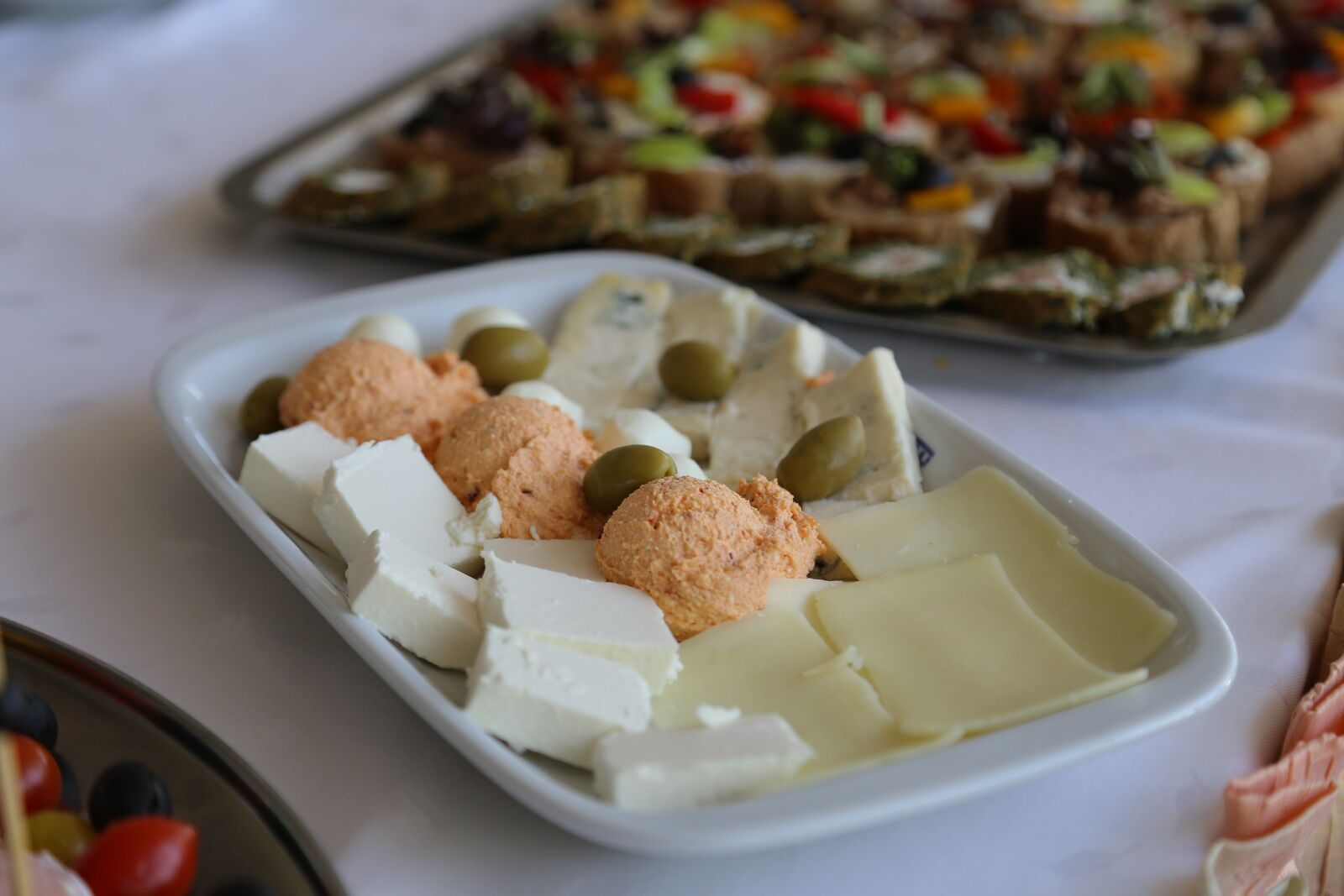 Canon EF 24-105mm F4L IS USM sample photo. Banquet, cheese, buffet, plate photography