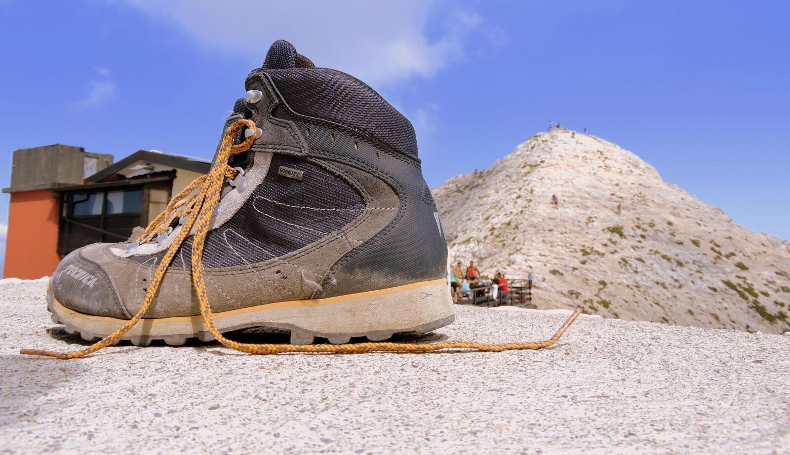 Nikon Coolpix P600 sample photo. Boot, mountain, top photography
