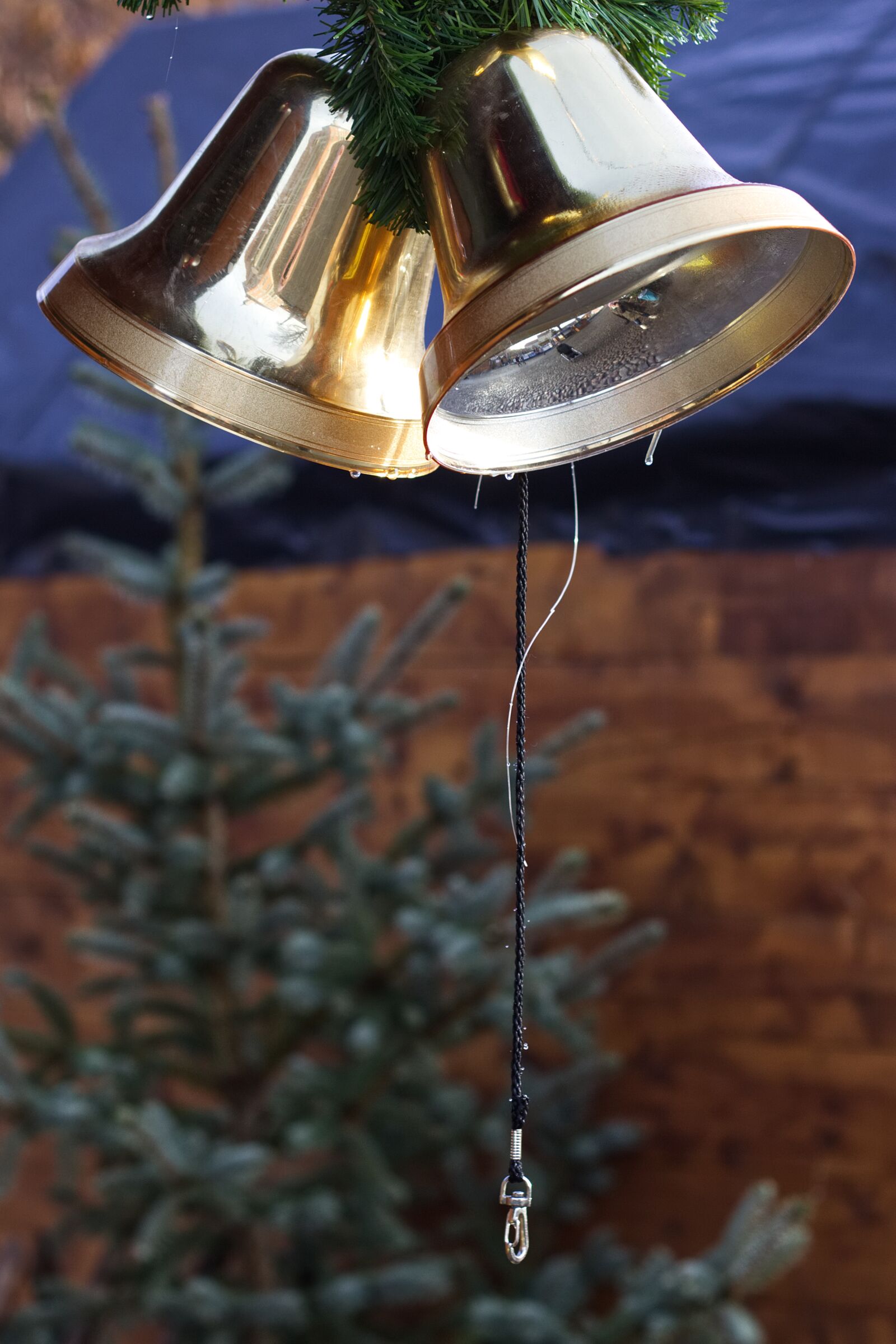 Canon EOS 600D (Rebel EOS T3i / EOS Kiss X5) + Canon EF 50mm F1.8 II sample photo. Bells, gold, christmas photography