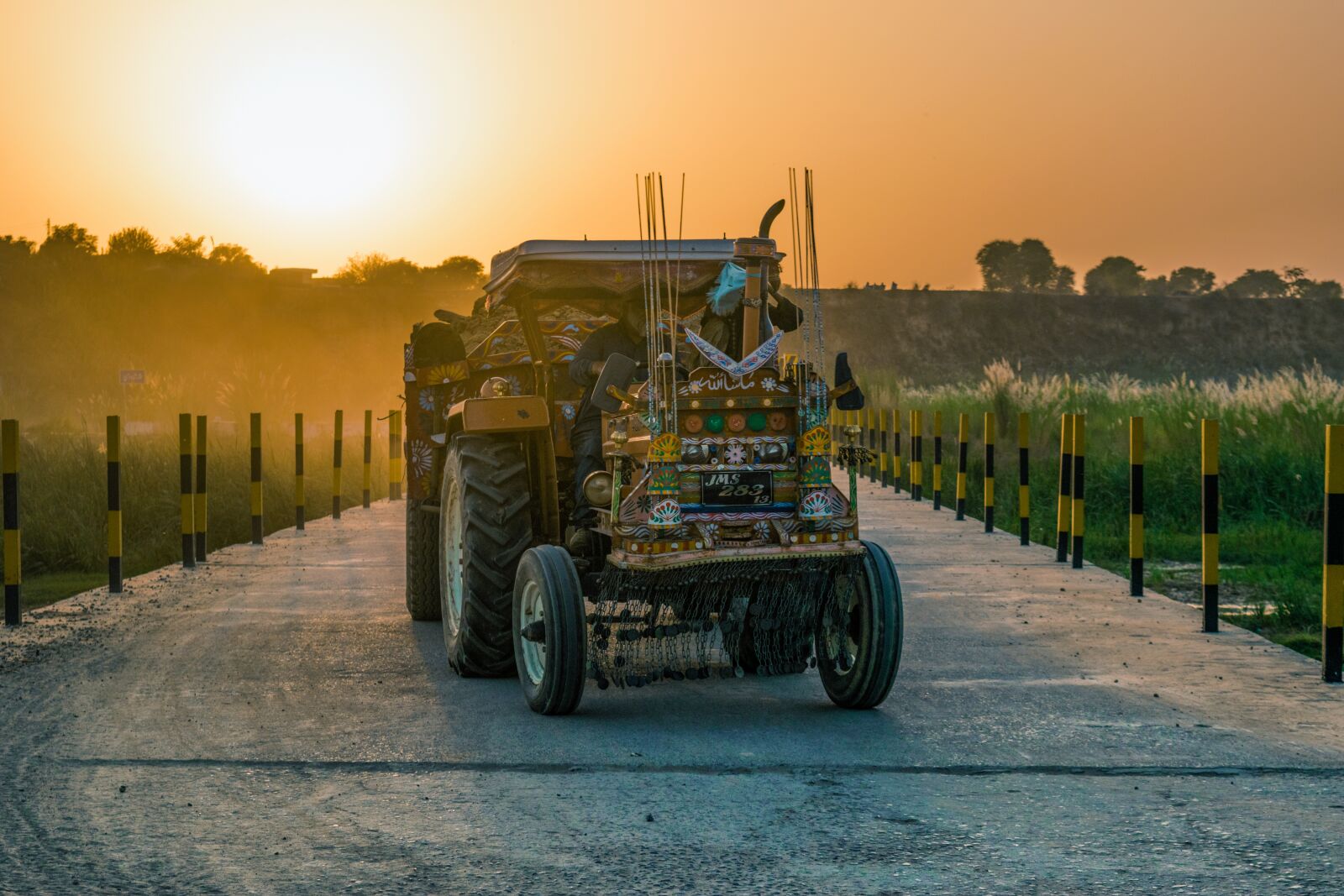 Nikon D5300 sample photo. Tractor, bridge, summer photography