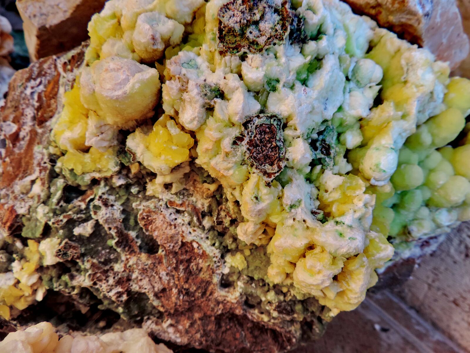 Nikon Coolpix P520 sample photo. Greenish yellow, upclose, rock photography