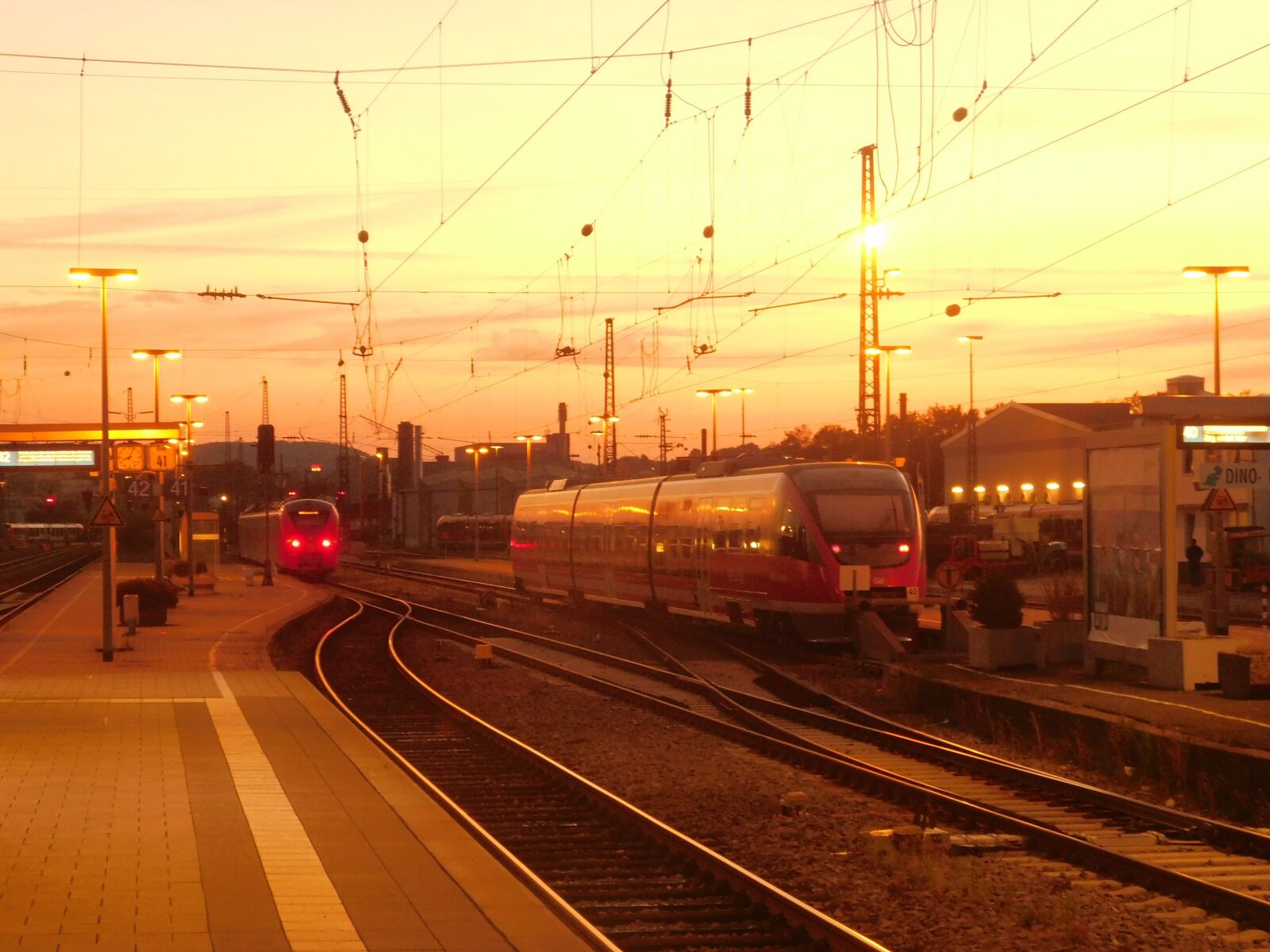 Nikon Coolpix B500 sample photo. Sunset, railway station, traffic photography