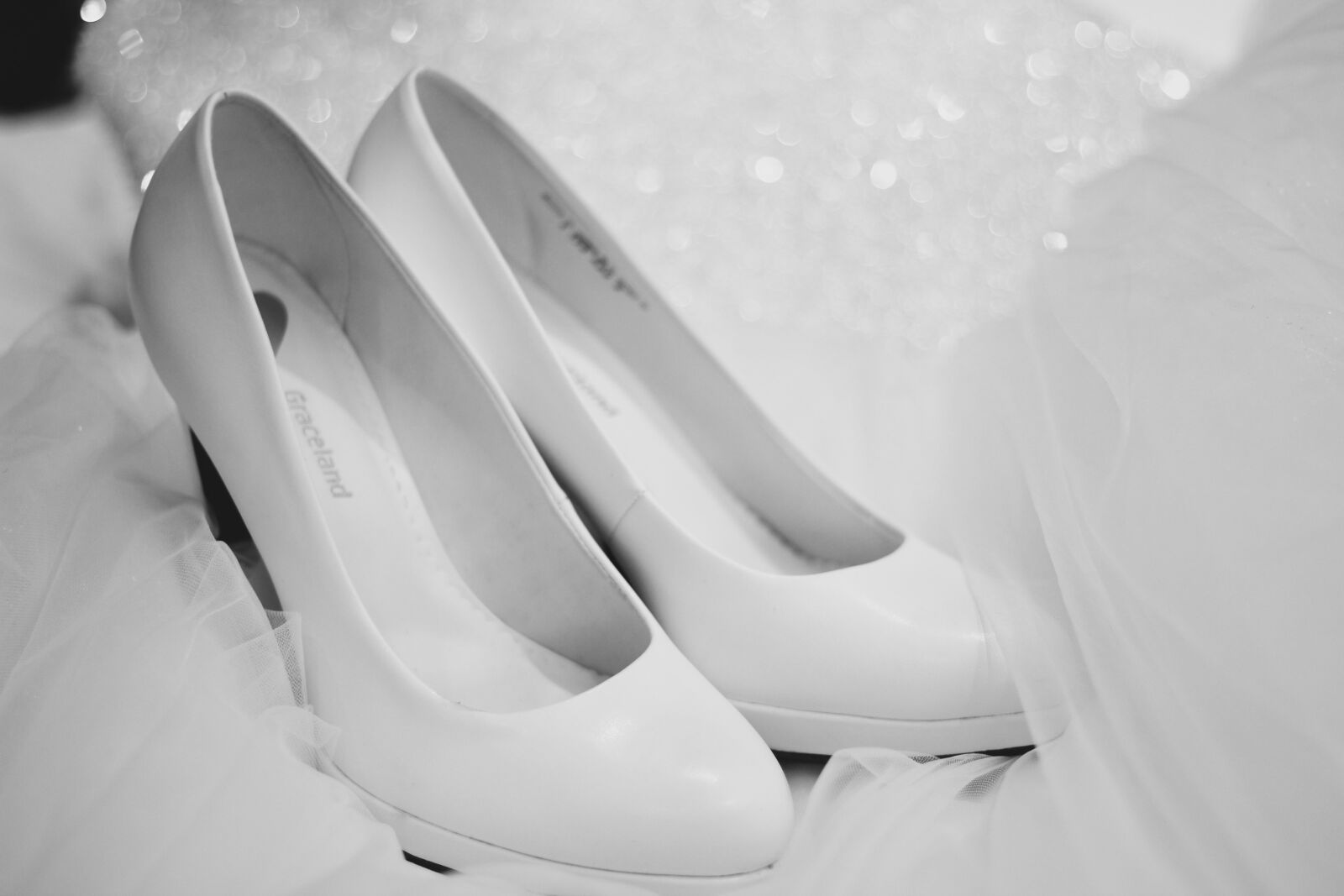 Canon EOS 1200D (EOS Rebel T5 / EOS Kiss X70 / EOS Hi) + Canon EF 50mm F1.8 STM sample photo. Shoes, bride, women's shoes photography