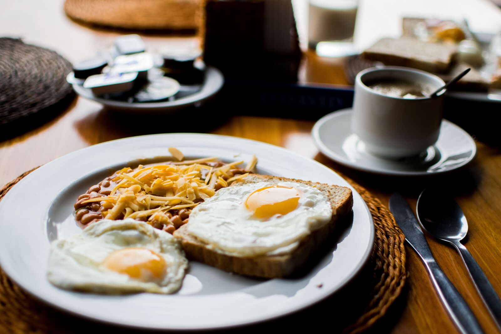 Nikon D3300 sample photo. Beans, fried eggs, breakfast photography