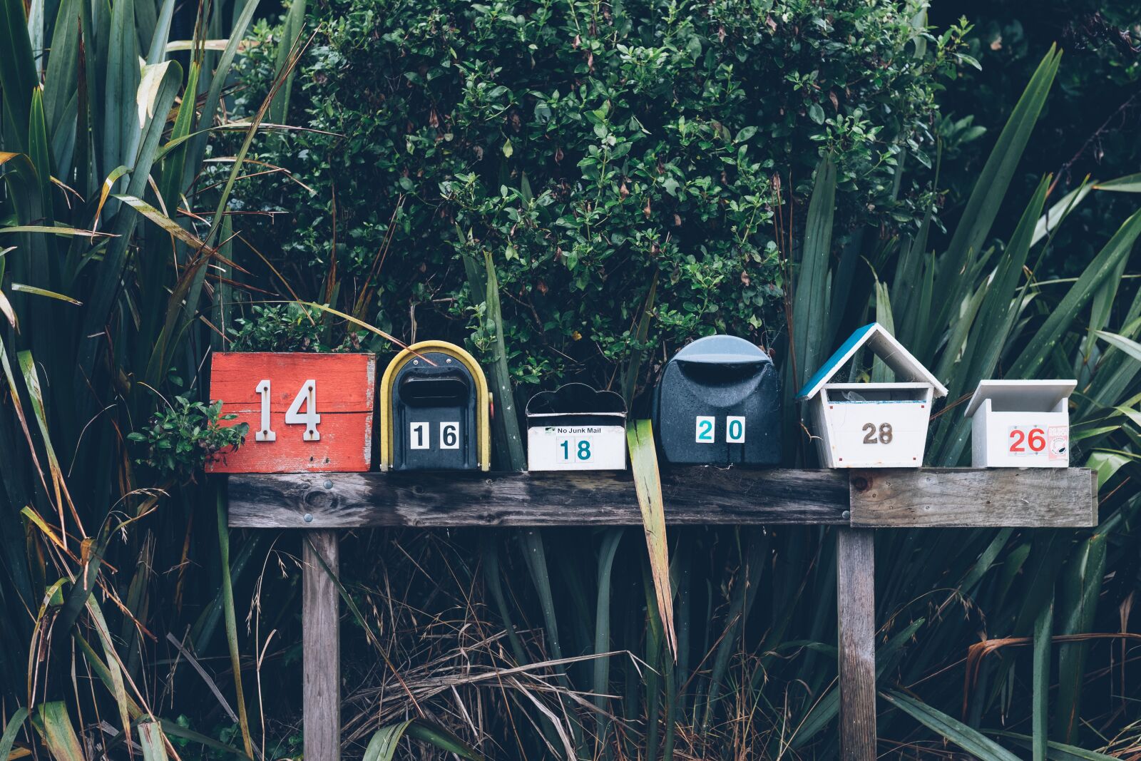 Fujifilm XF 56mm F1.2 R sample photo. Mailboxes, numbers, plants photography