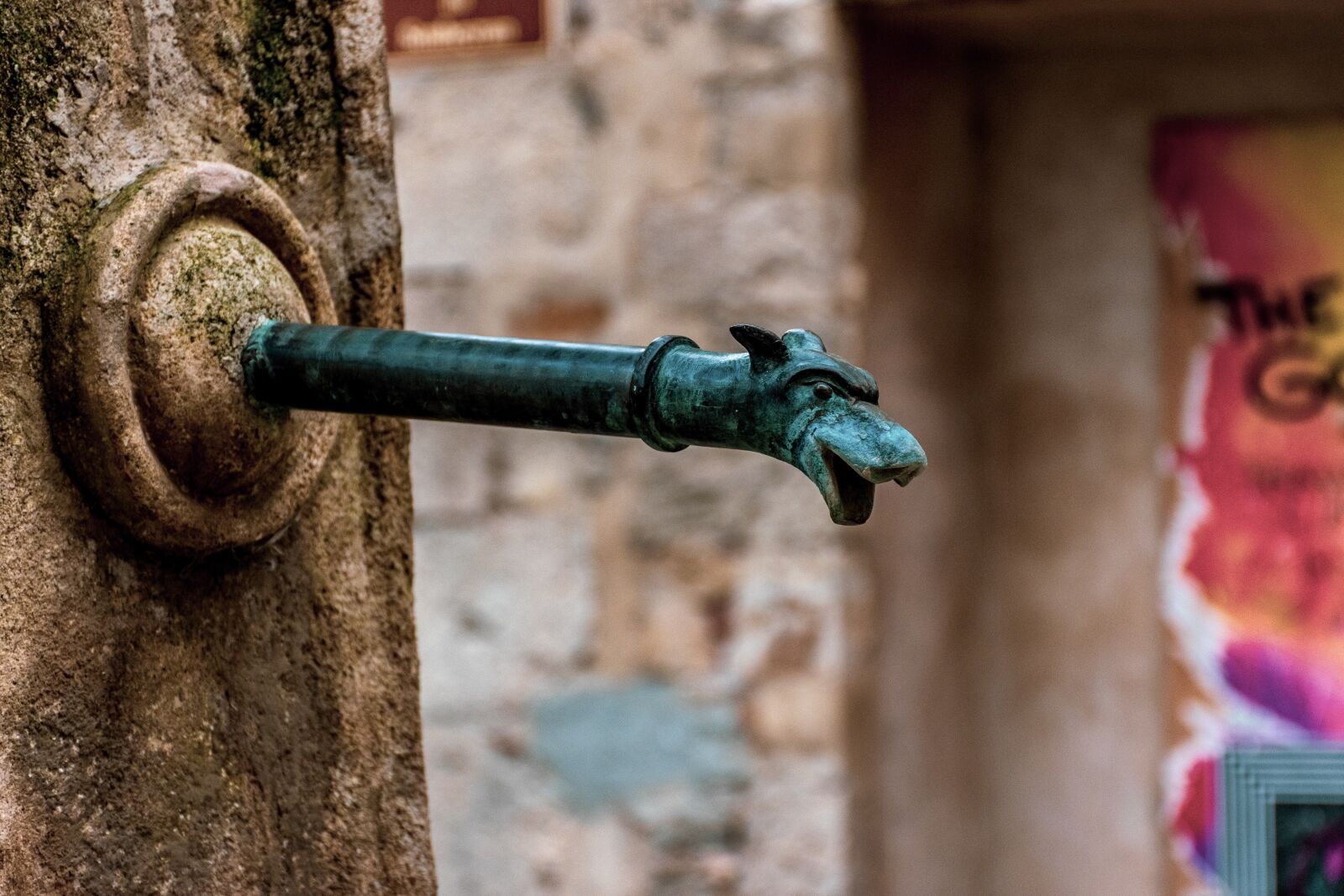 Nikon D5600 sample photo. Water spout, fountain, gargoyle photography