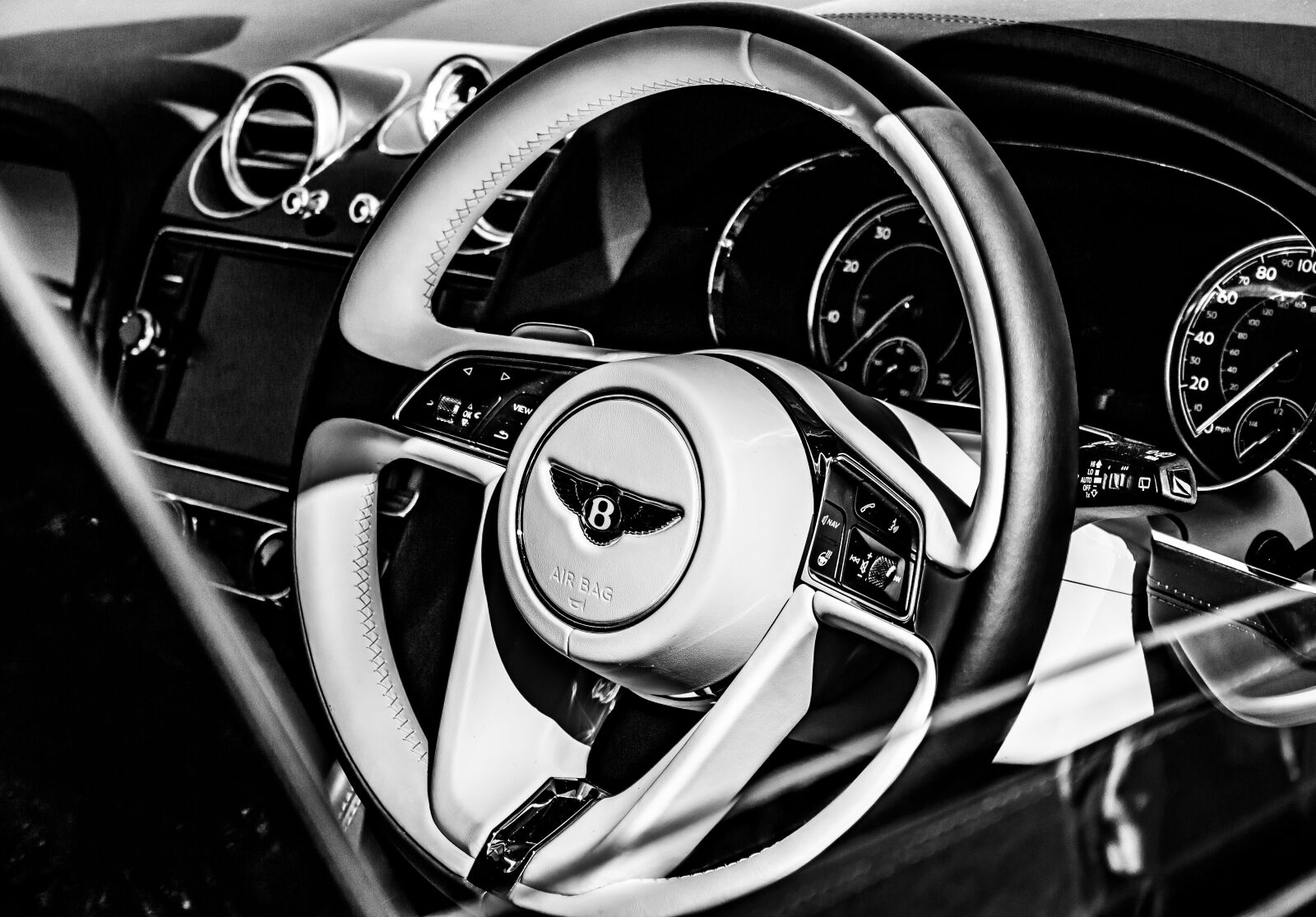 Canon EOS 70D sample photo. Bentley, car, steering wheel photography