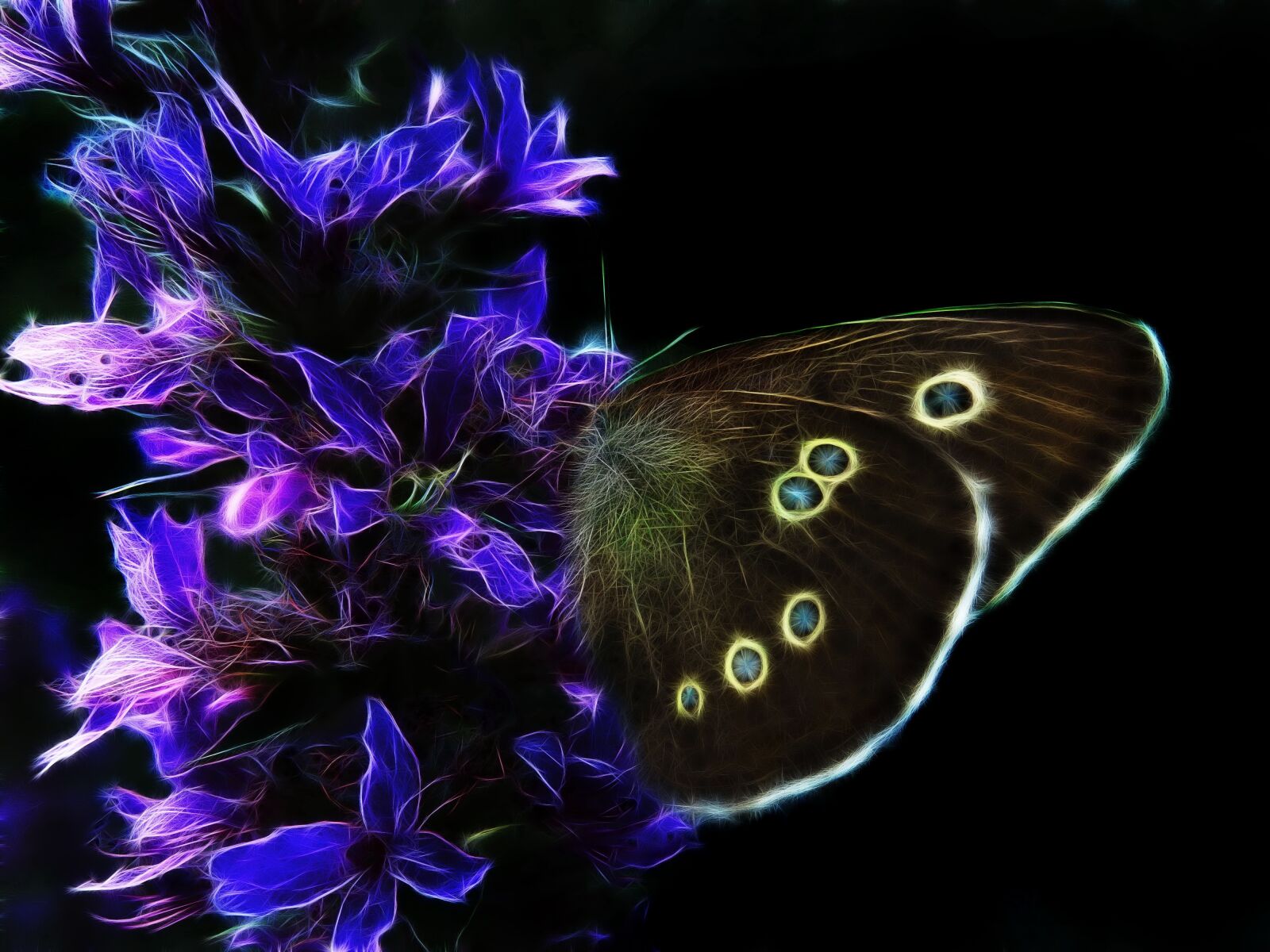 Canon PowerShot G15 sample photo. Fractalius, butterfly, brown forest photography