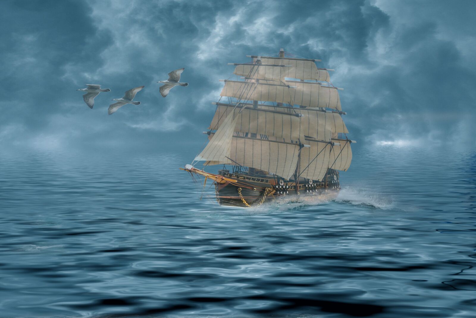 Canon EOS 6D sample photo. Mati, ocean, the ship photography
