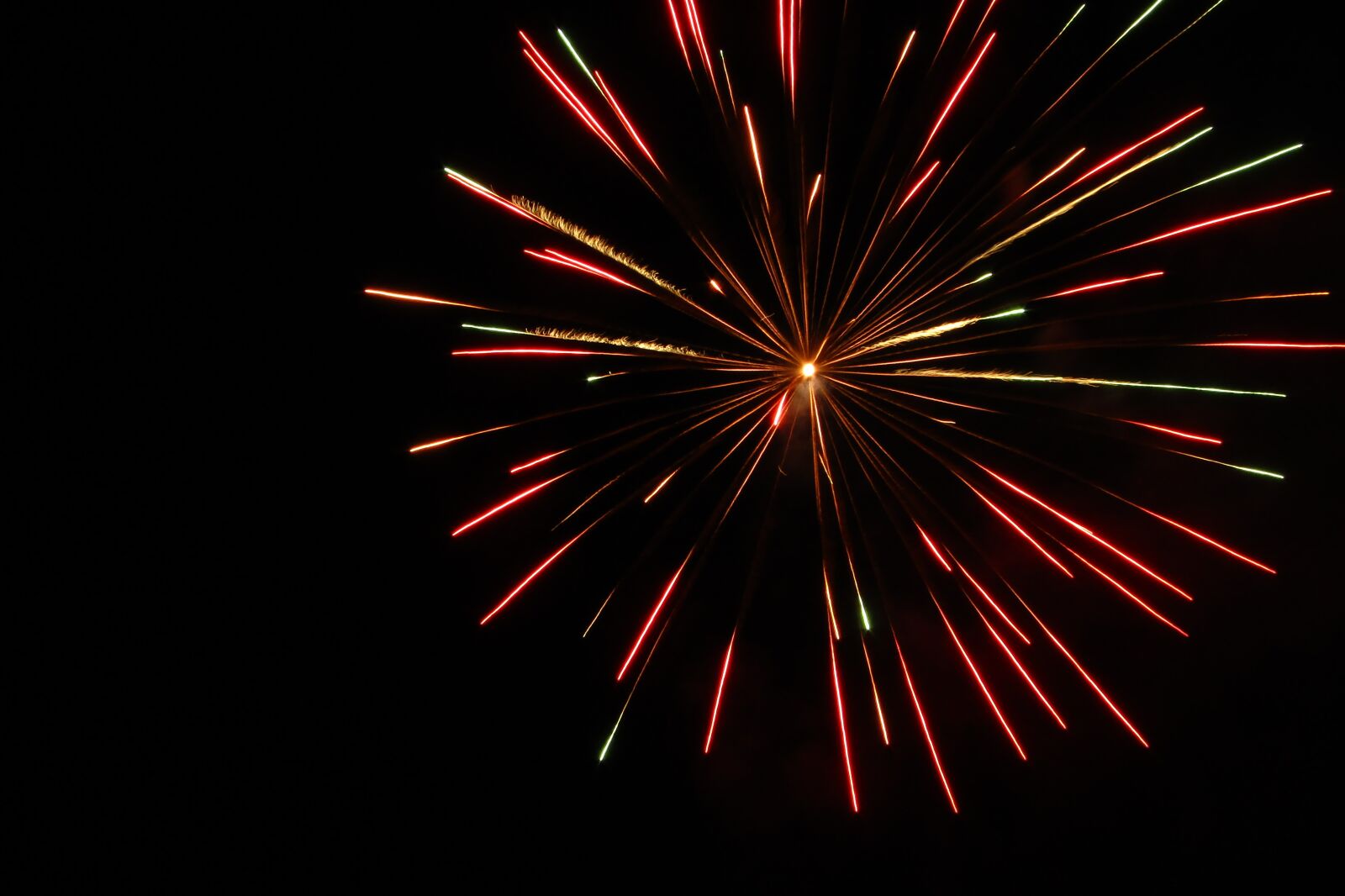 Canon PowerShot SX410 IS sample photo. Fireworks, red, night photography