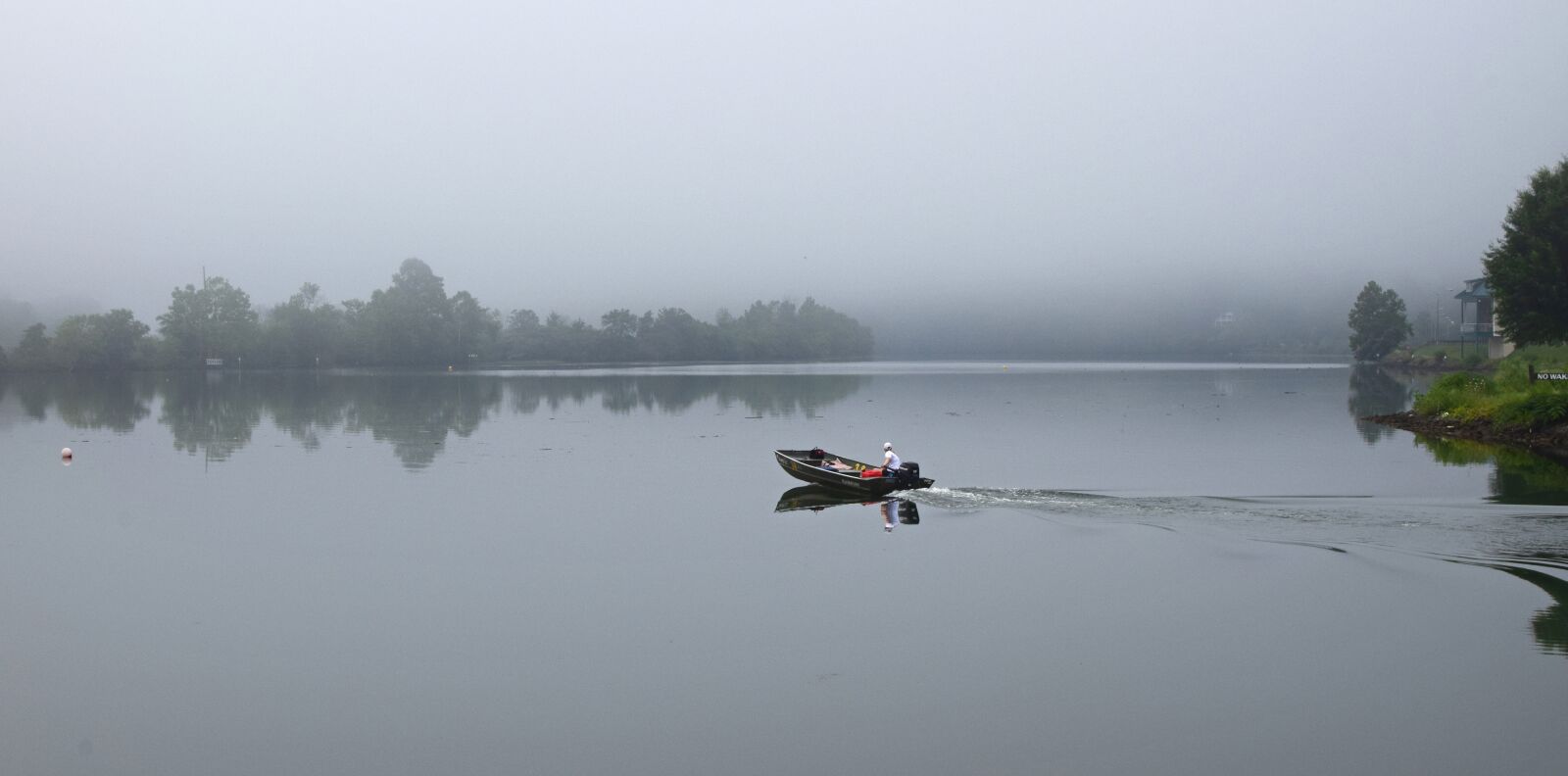 Nikon D3300 sample photo. Boater in the fog photography