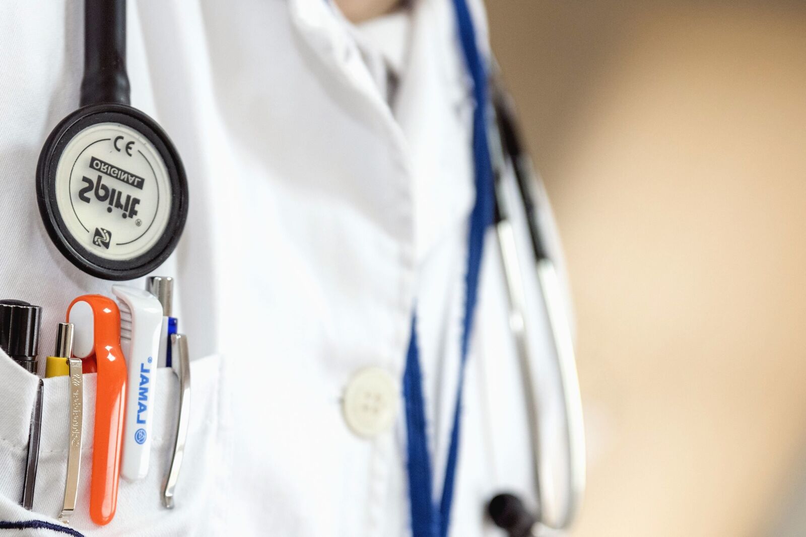 Nikon D810 sample photo. Stethoscope, coat, doctor, pen photography