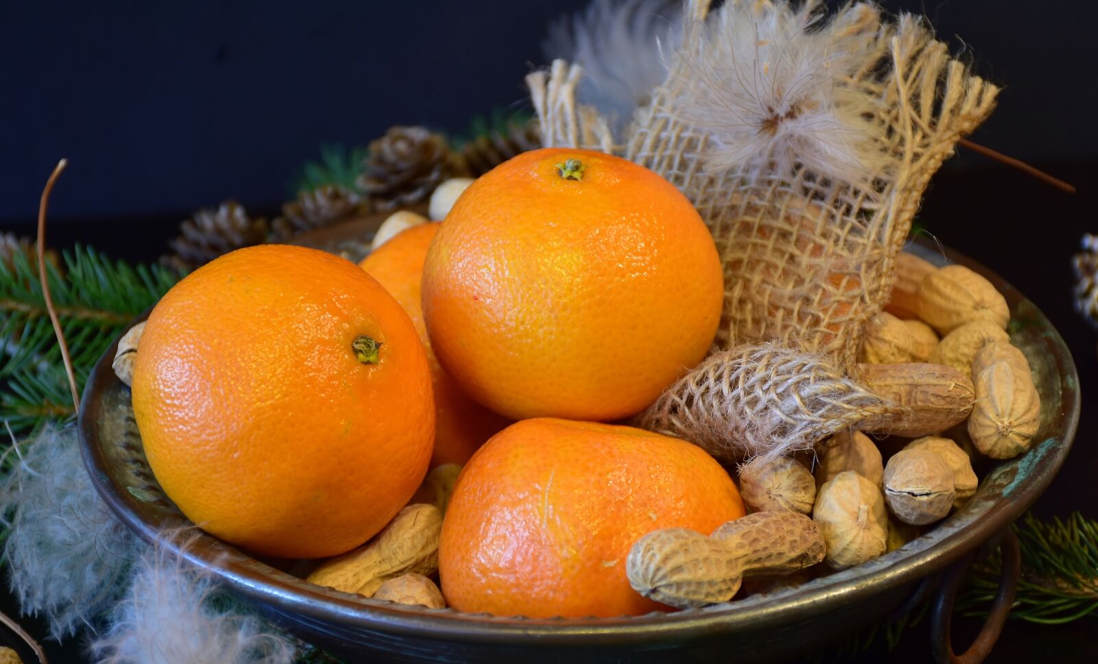Nikon D7200 sample photo. Tangerines, peanuts, nuts photography
