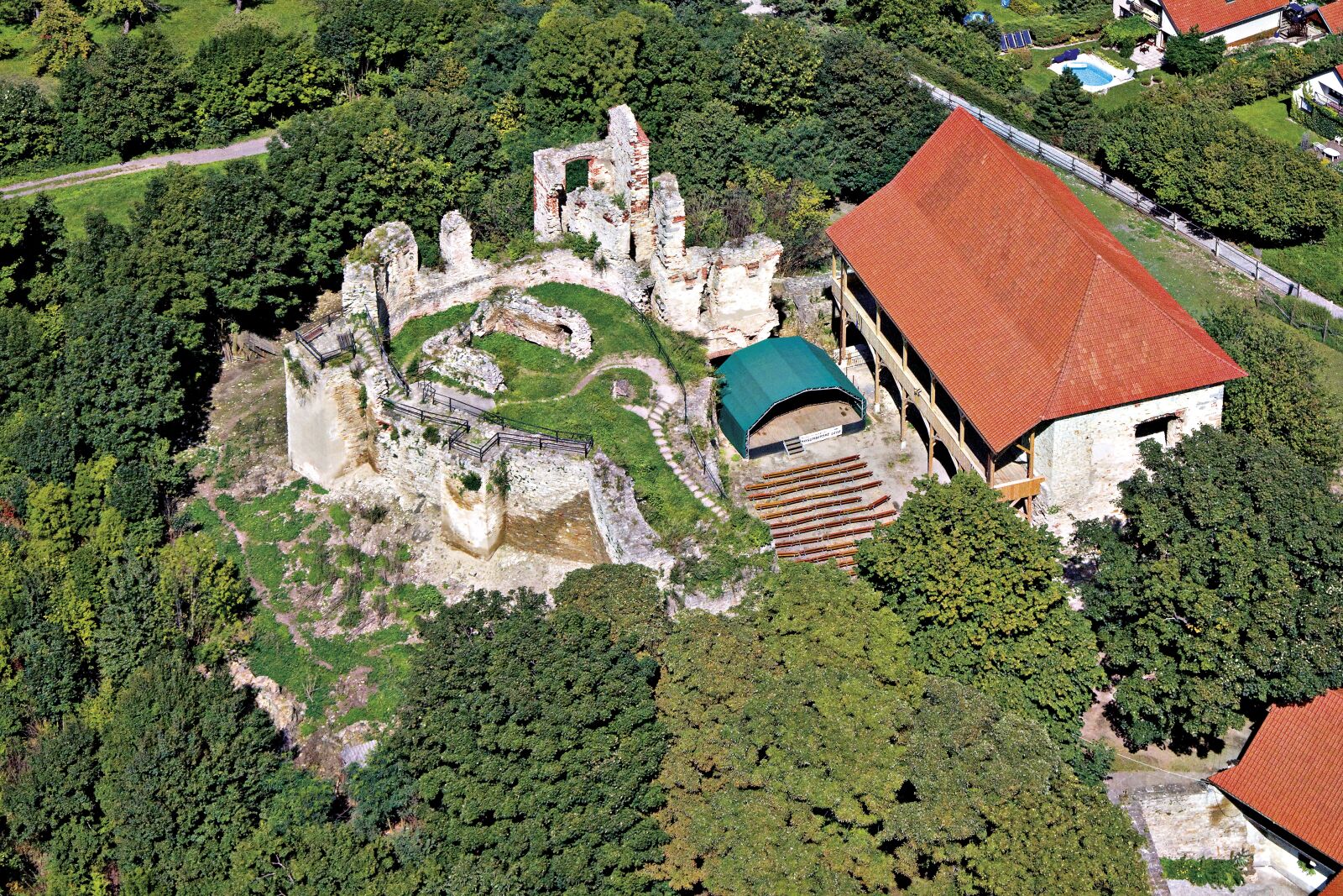Canon EOS 50D sample photo. Castle, luze kosumberk, aerial photography