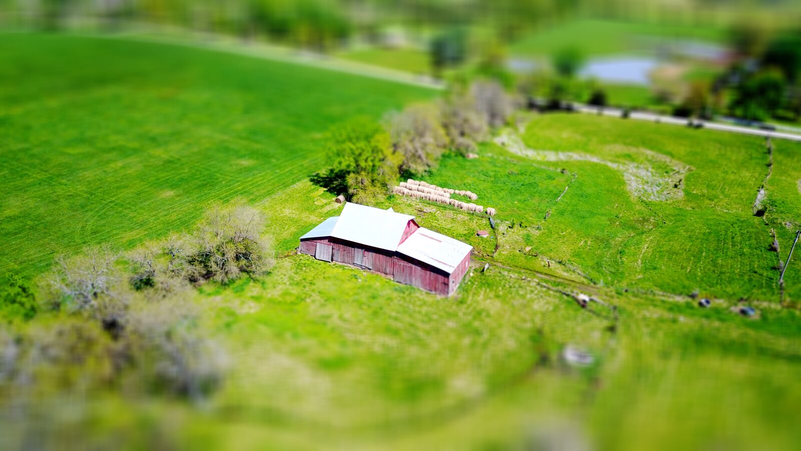 DJI FC220 sample photo. Barn, farm, miniature photography