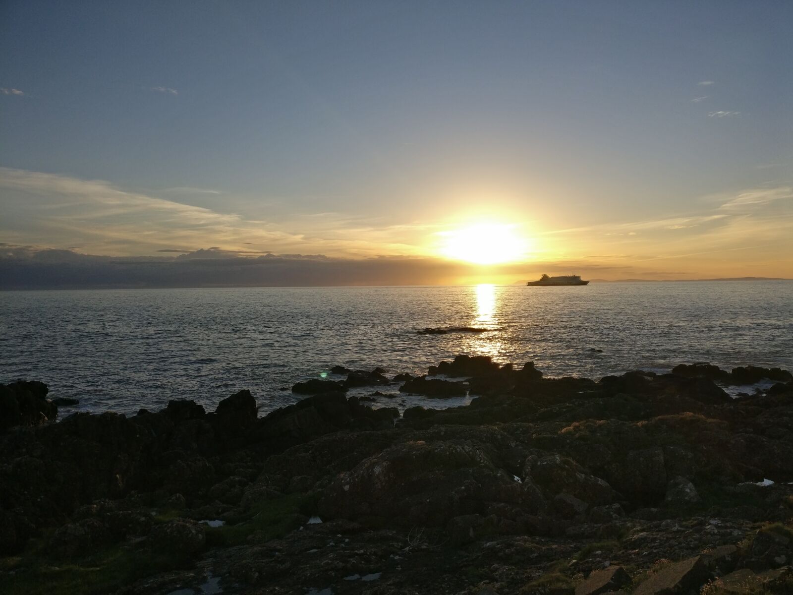 OnePlus A3003 sample photo. Scotland, sea, sunset photography