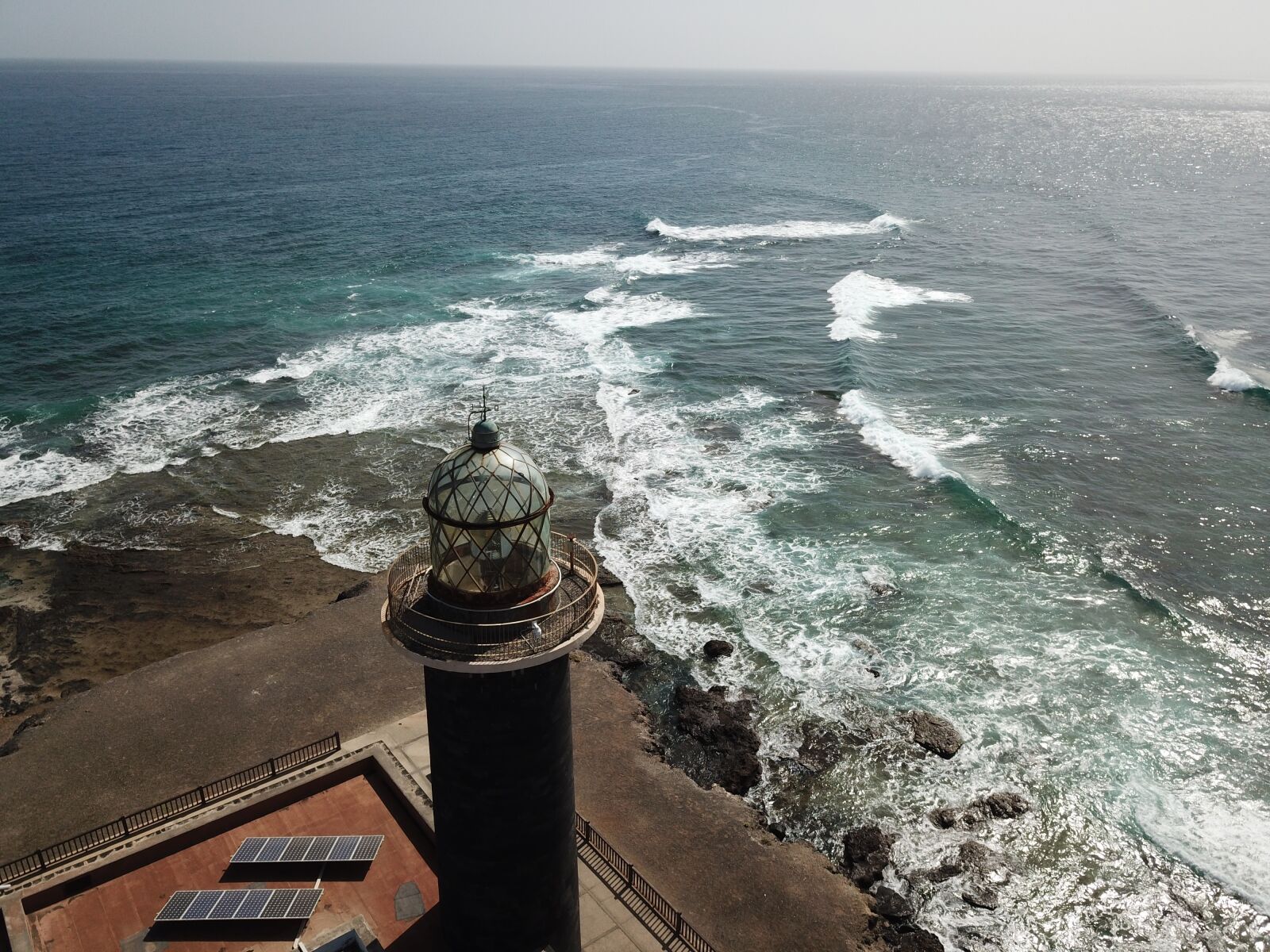DJI FC220 sample photo. Fuerteventura, lighthouse, sea photography