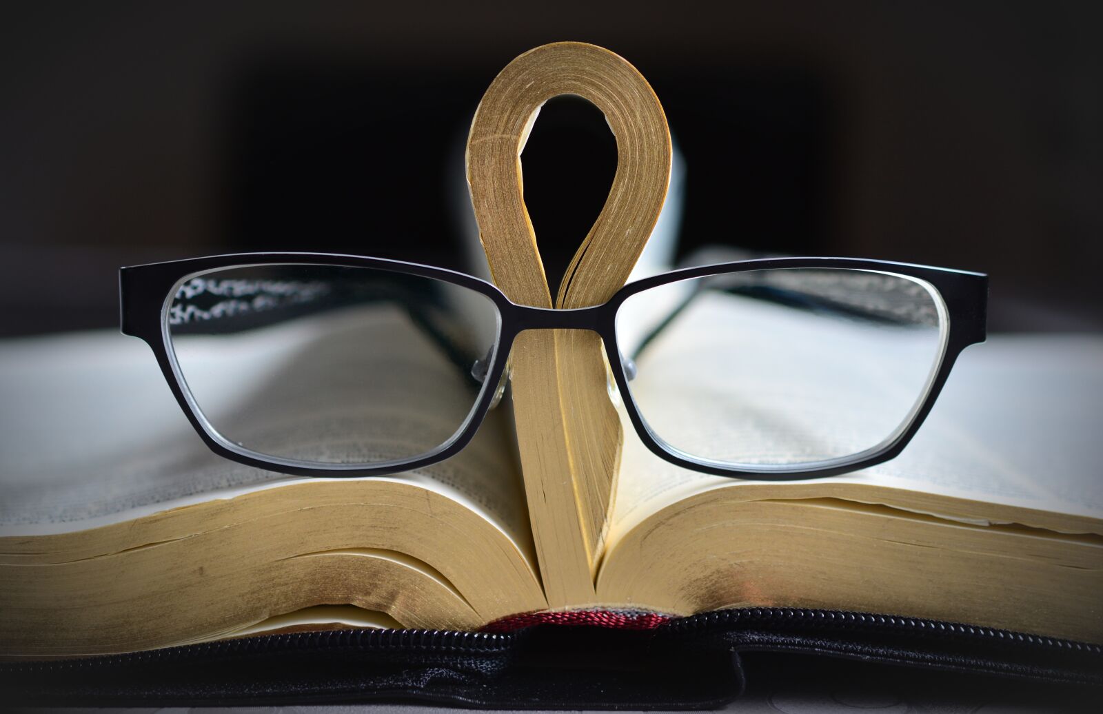 Nikon D5200 sample photo. Glasses, bible, gilt edge photography