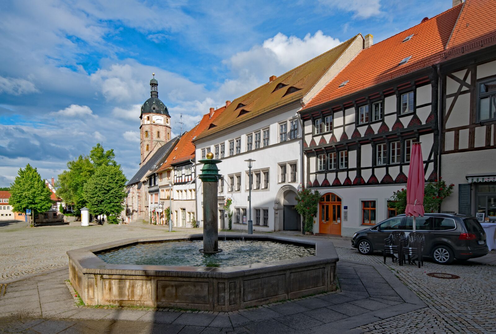 Nikon D5300 sample photo. Marketplace, sangerhausen, saxony-anhalt photography