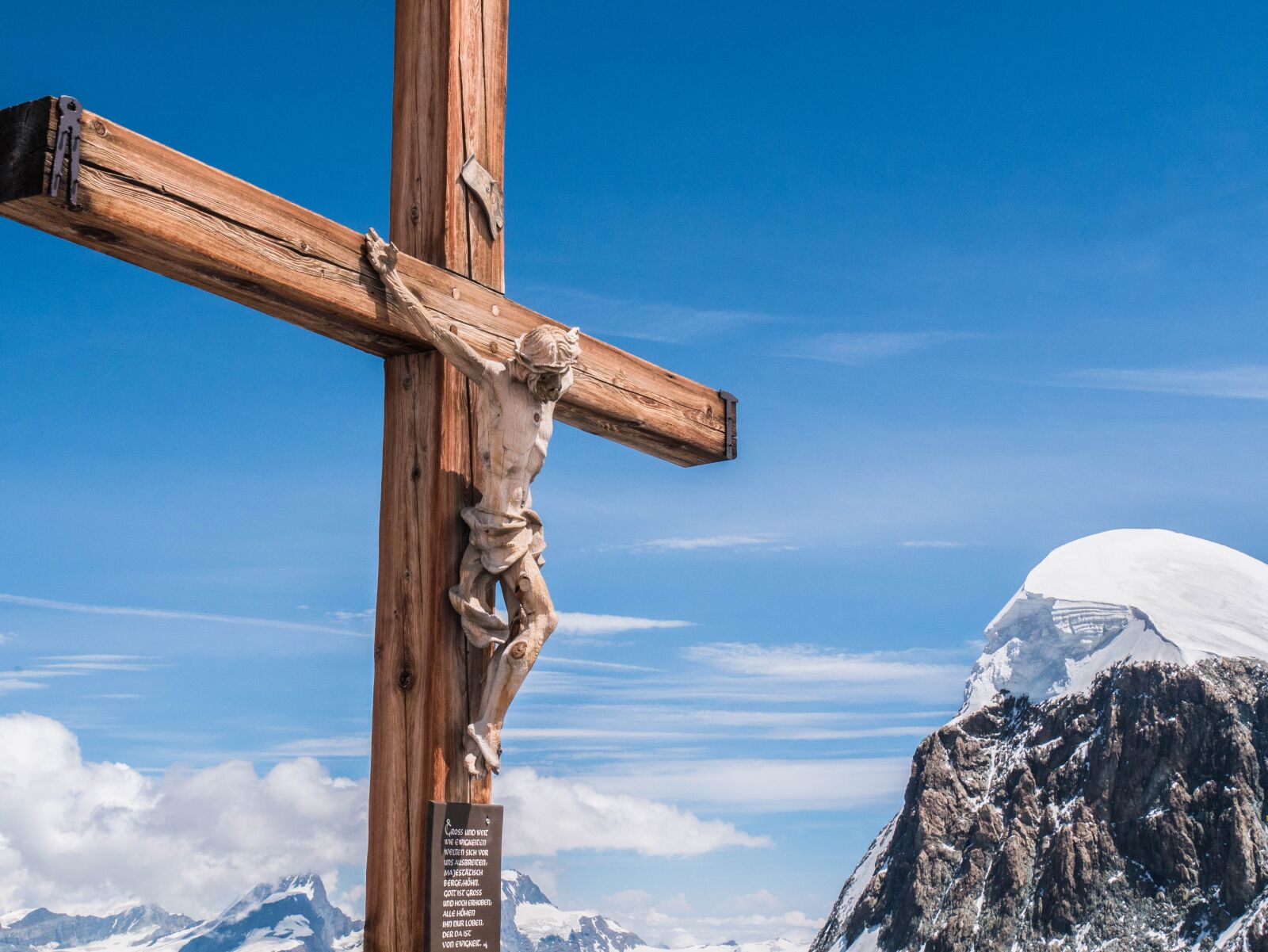 Panasonic DMC-G81 sample photo. Cross, valais, mountains photography