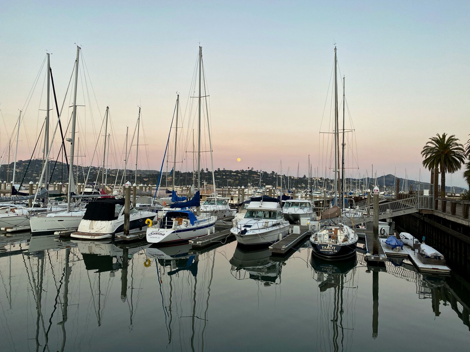Apple iPhone 11 Pro Max sample photo. Sunset, sailboats, sausalito photography